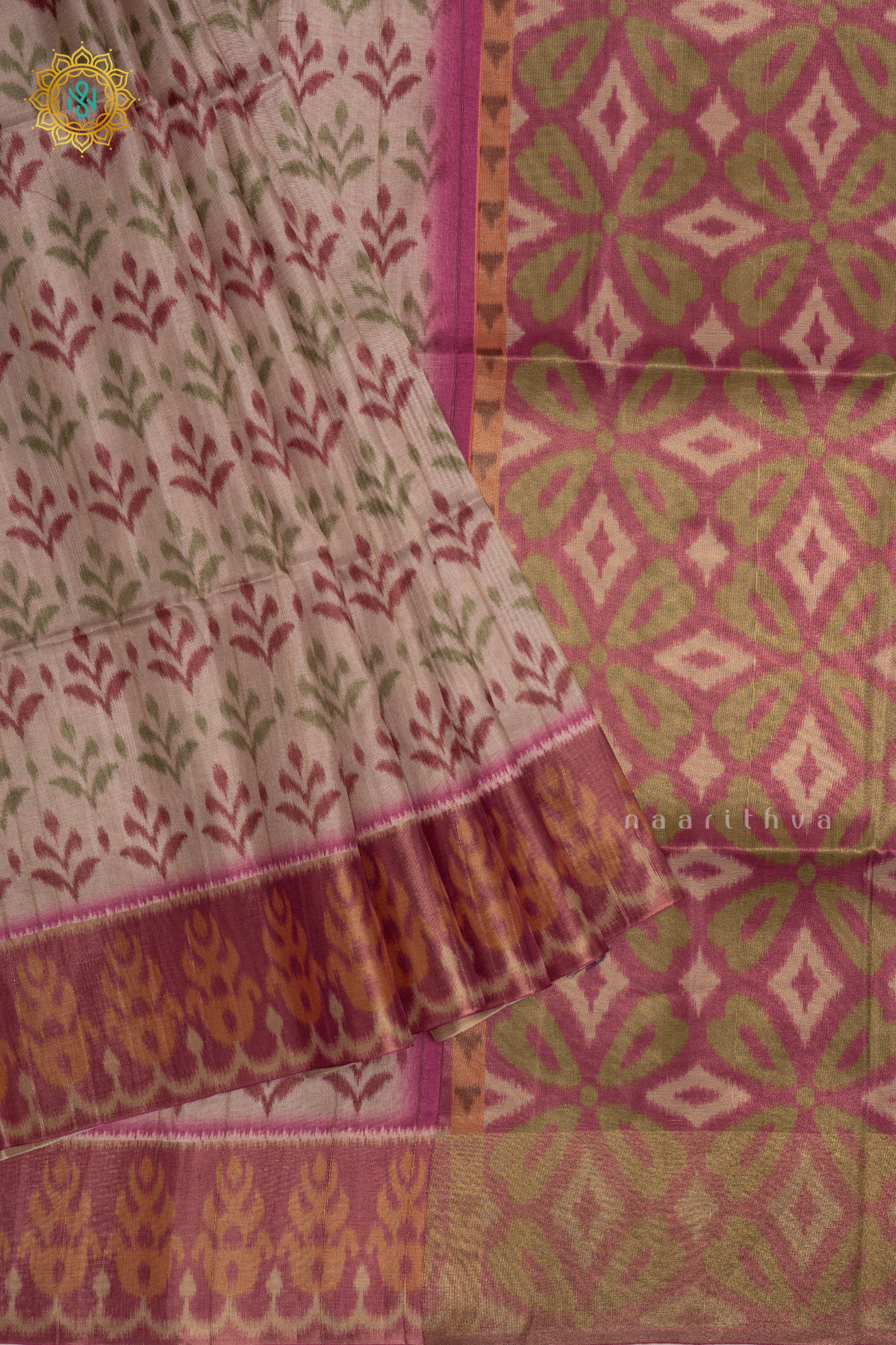 OFF WHITE WITH PINKISH LAVENDER - KOTHA TUSSAR