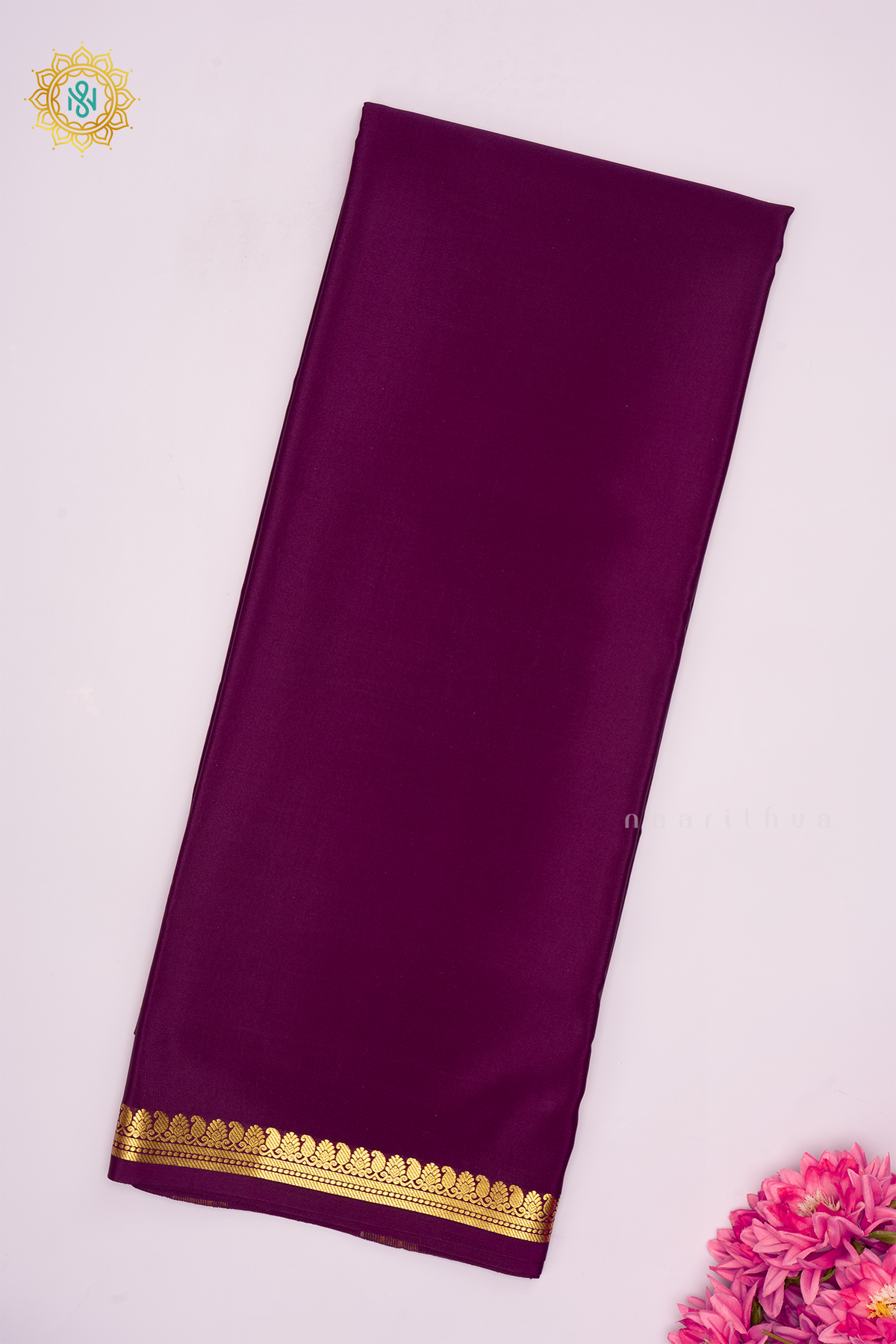 WINE - PURE MYSORE CREPE SILK