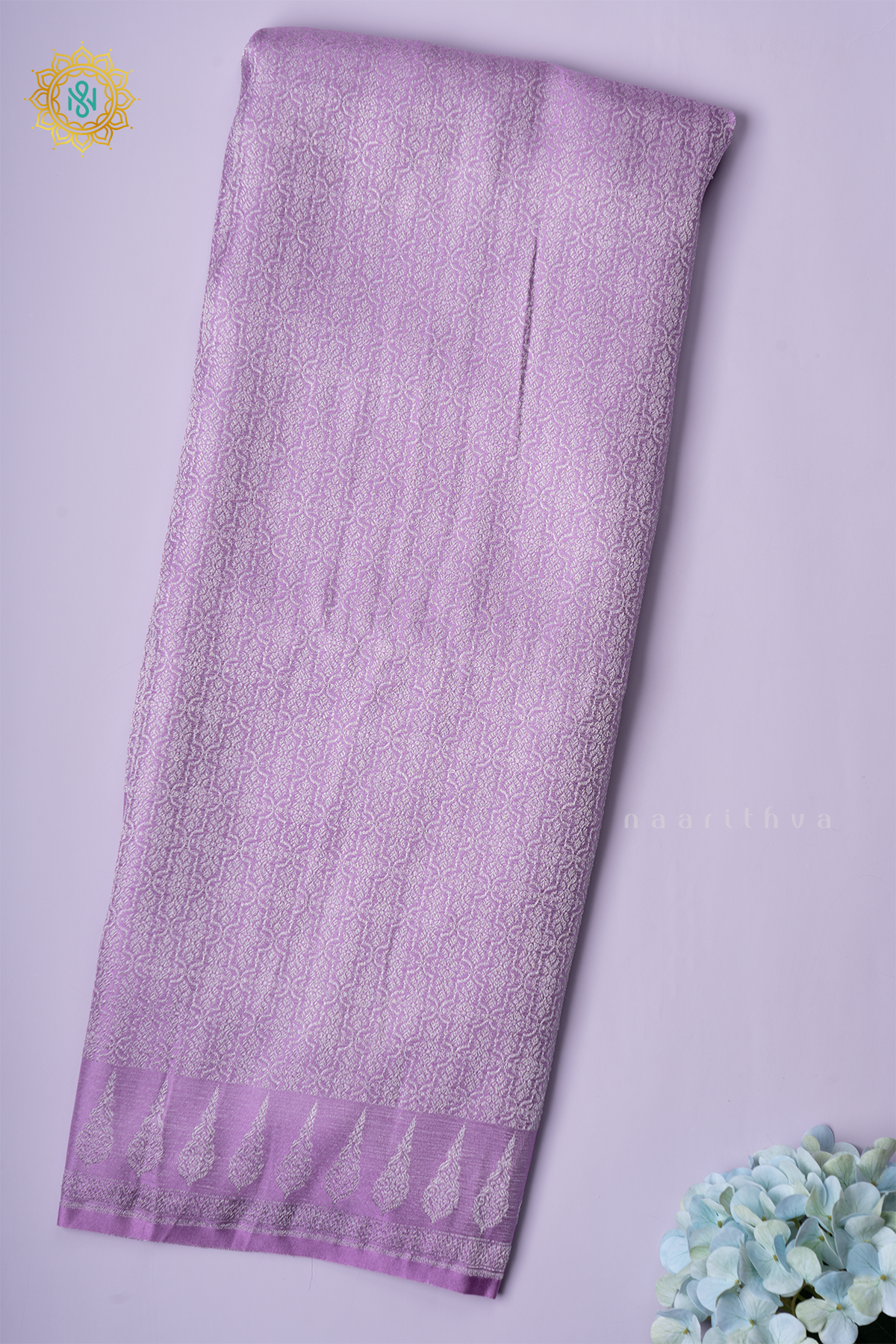 LAVENDER - SATIN  BANARASI
