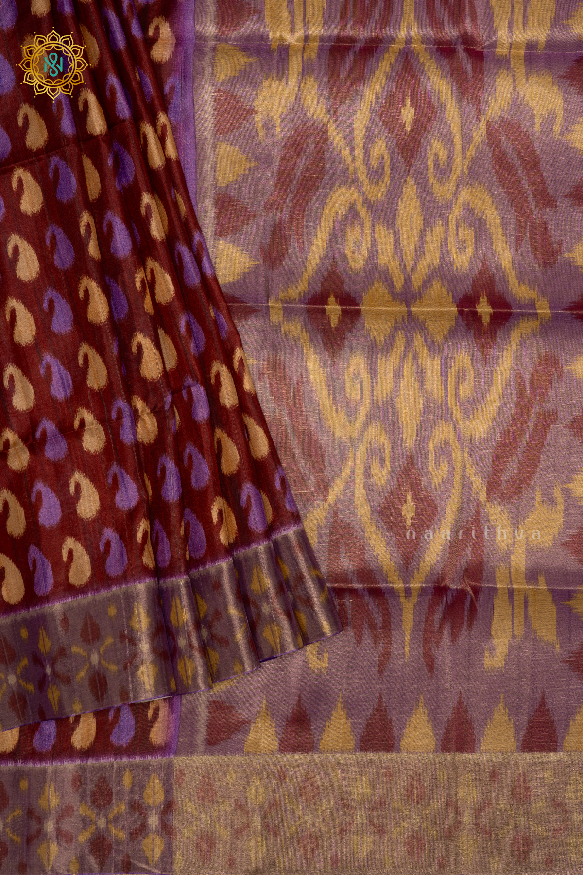 MAROON WITH LAVENDER - KOTHA TUSSAR