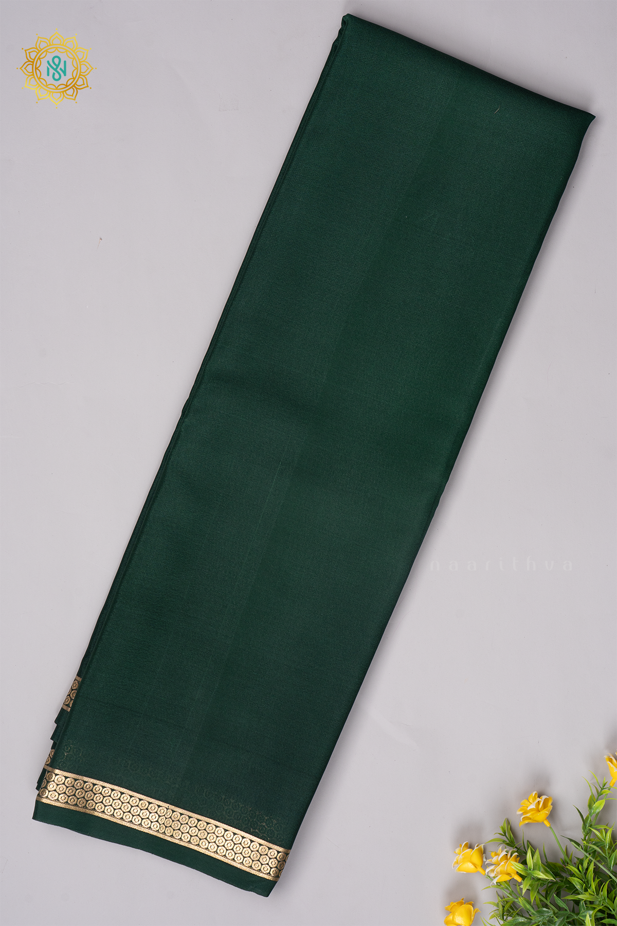 GREEN - PURE MYSORE CREPE SILK