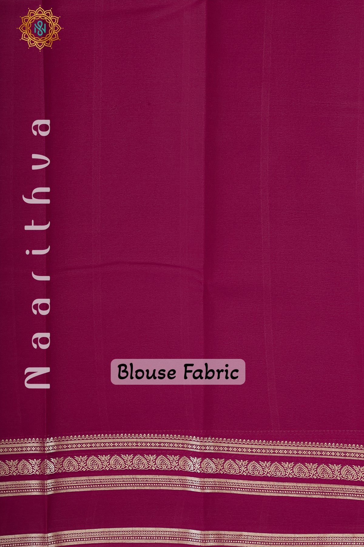 WINE WITH PINK & GREEN - MYSORE CREPE SILK