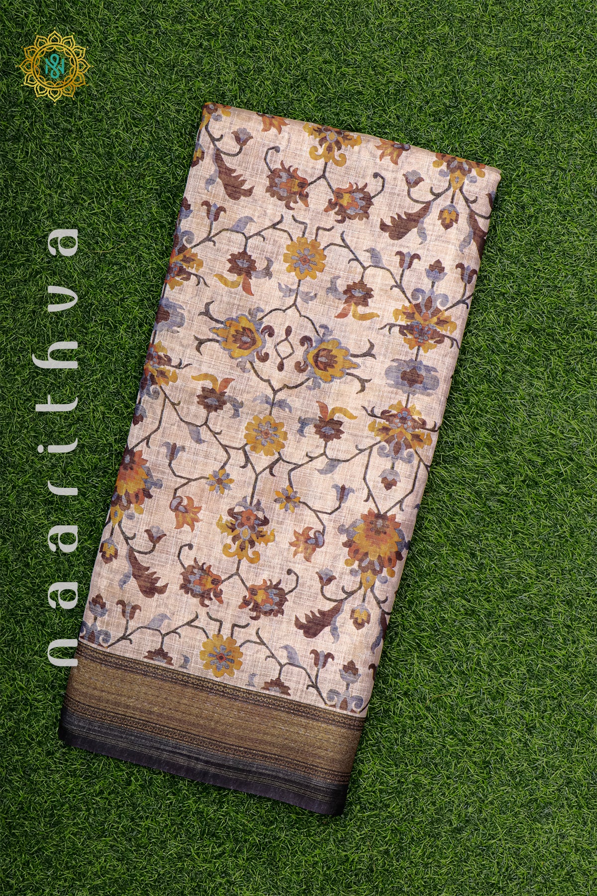 PEACH WITH BLACK - LINEN TISSUE