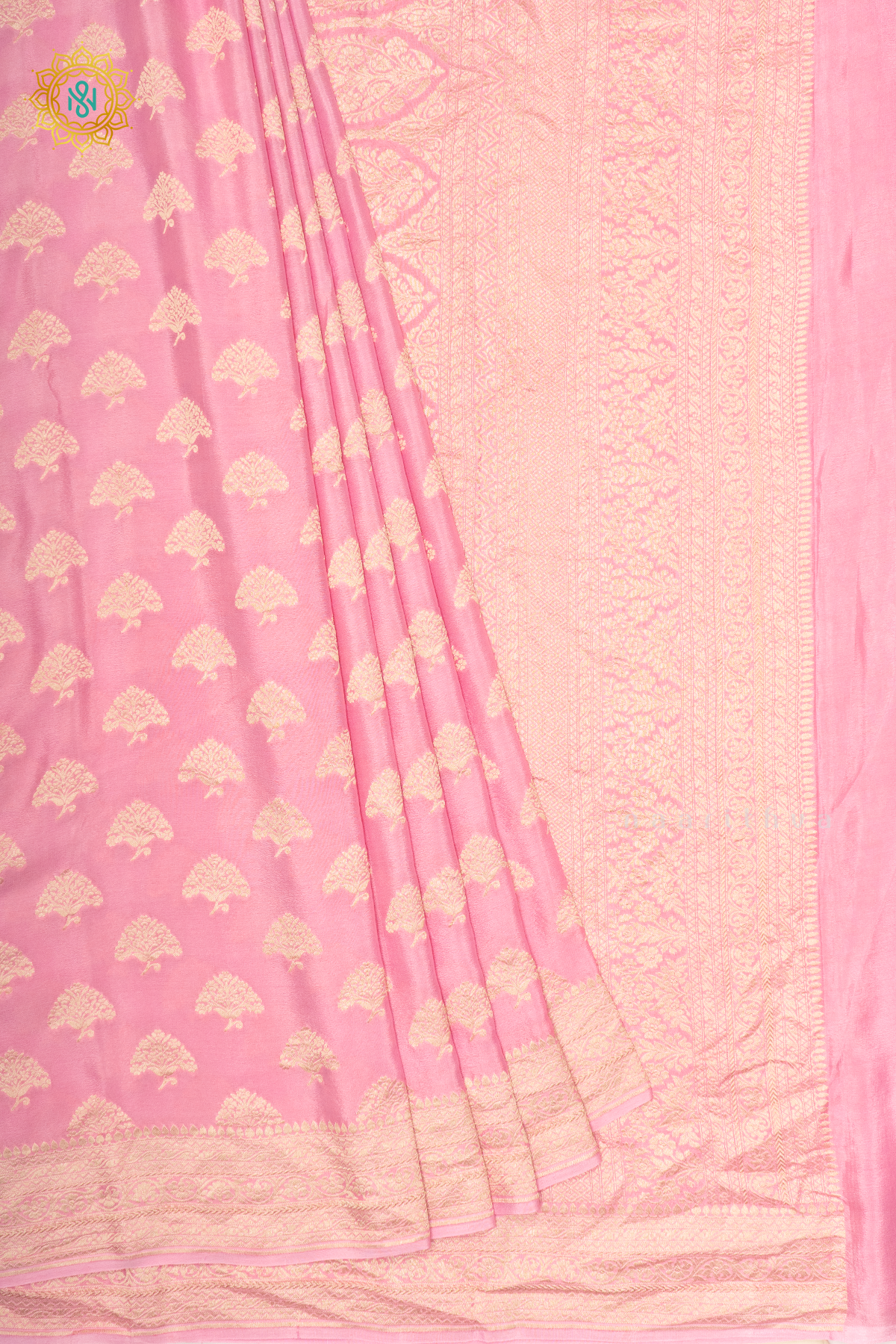LIGHT PINK - PURE BANARASI CREPE SILK
