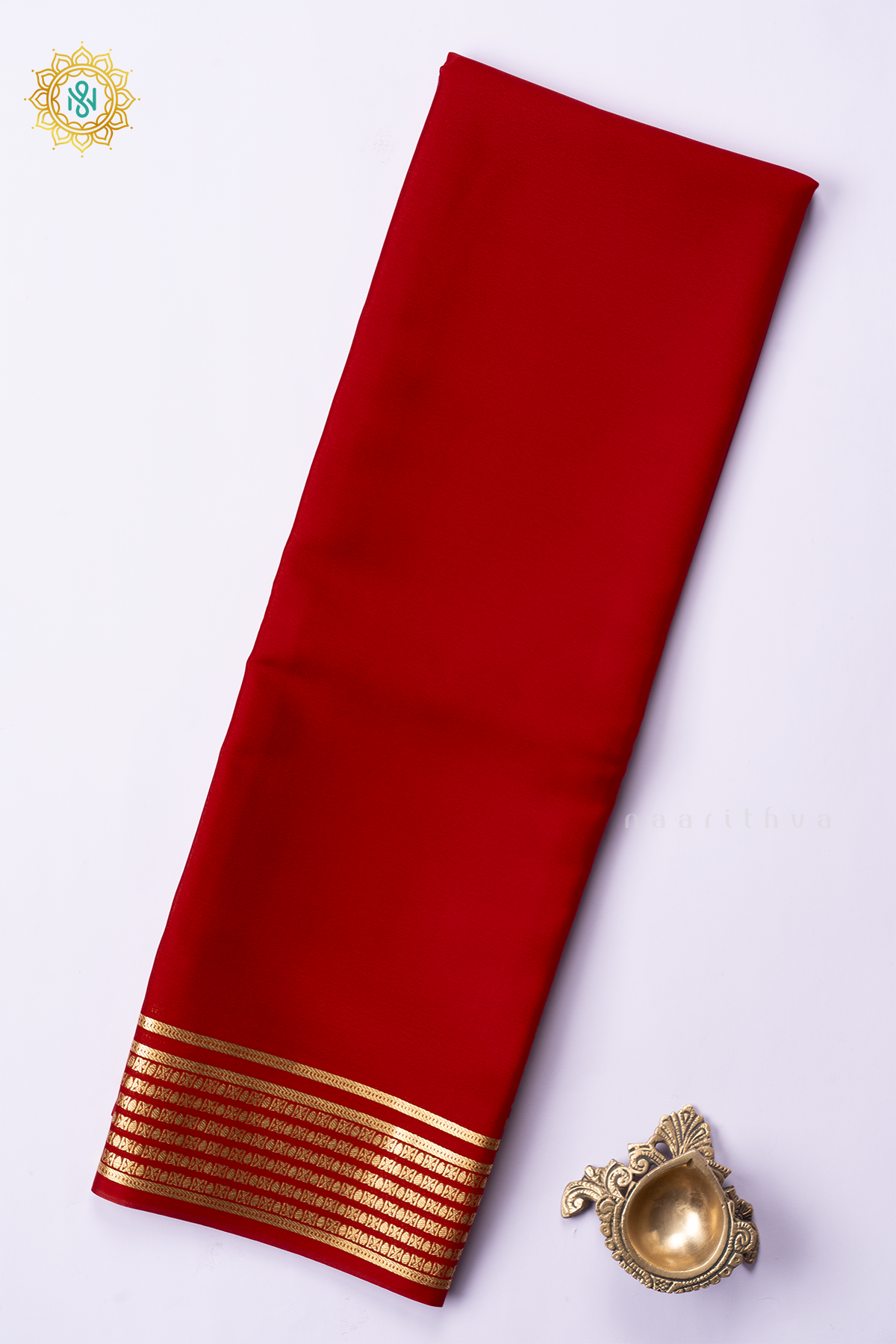 RED - PURE MYSORE CREPE SILK