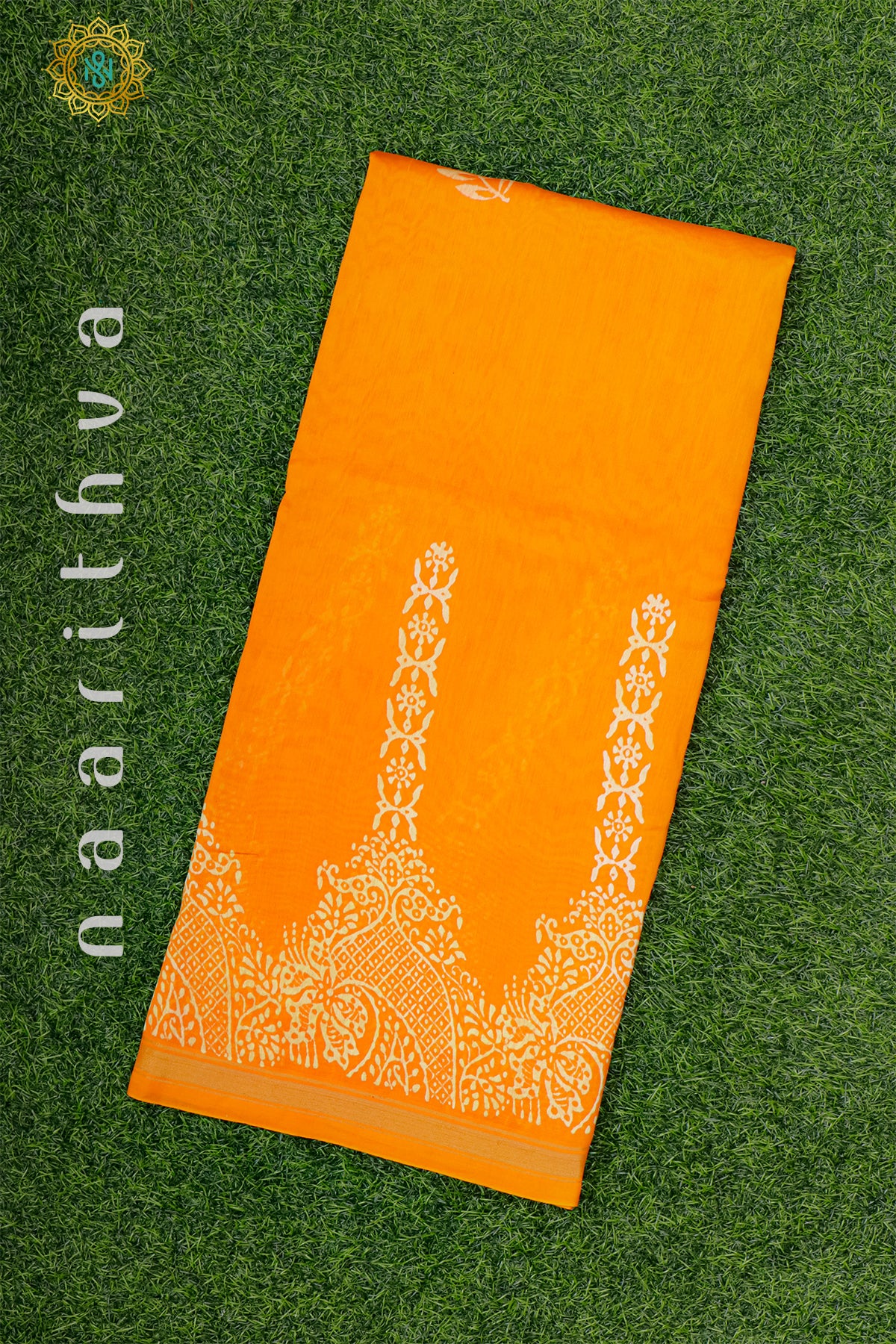 ORANGE - CHANDERI COTTON