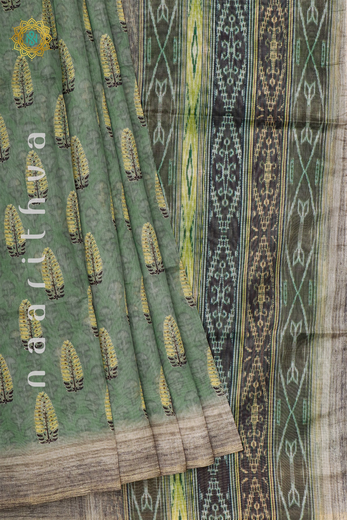 GREEN - CHANDERI SILK COTTON