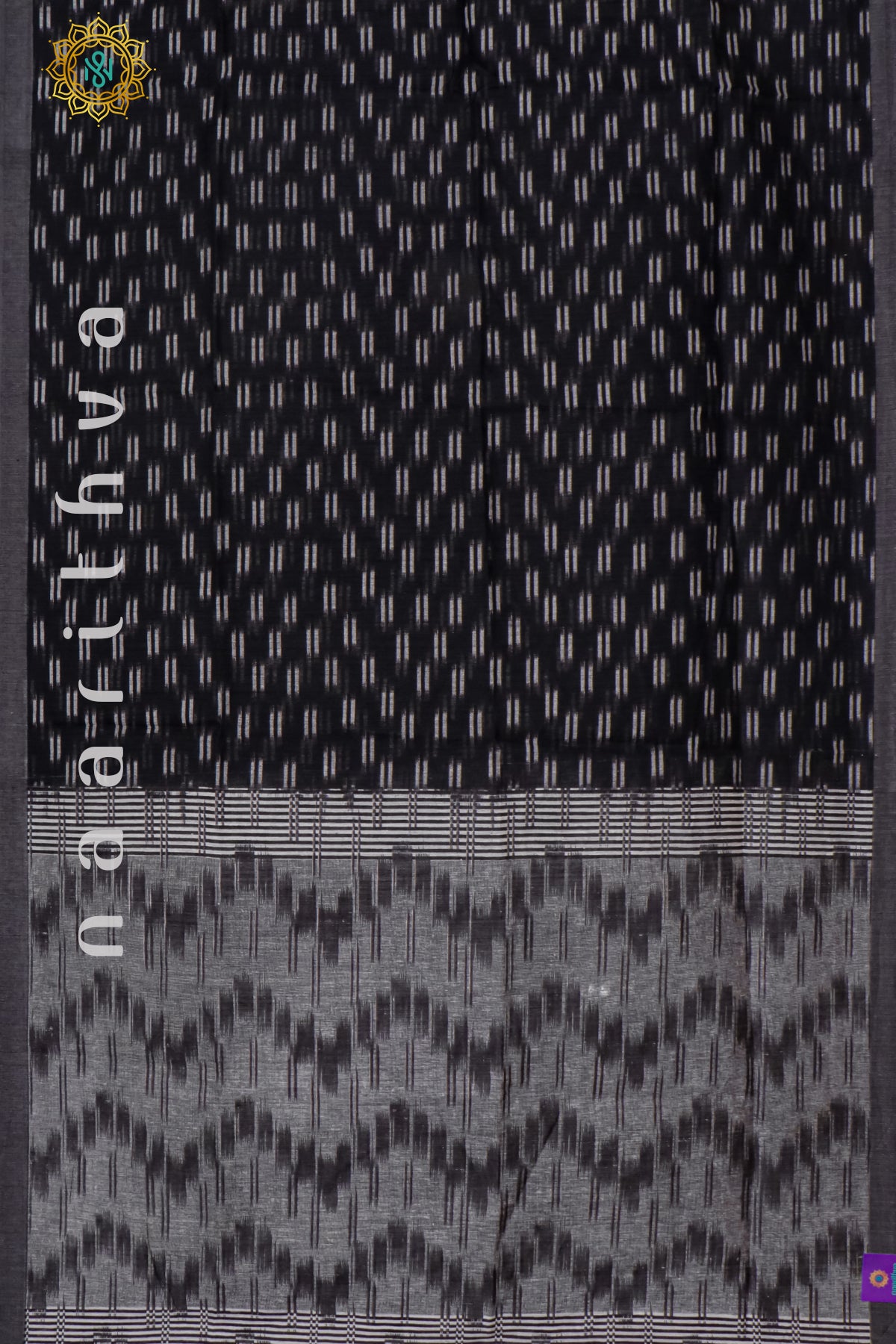 BLACK WITH WHITE - JUTE COTTON