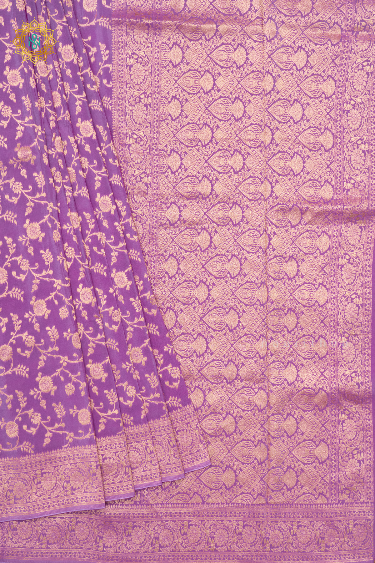 LAVENDER - SEMI BANARASI CREPE