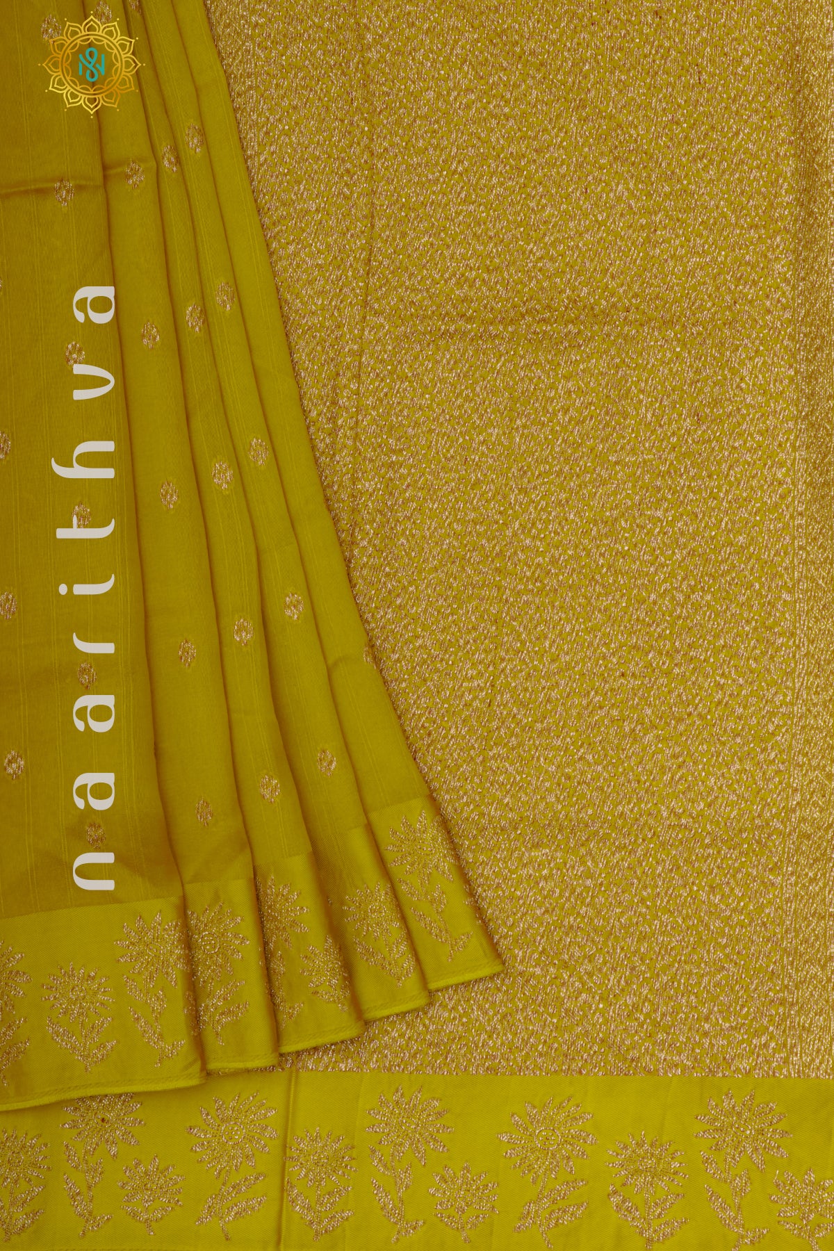 YELLOW - SEMI RAW SILK