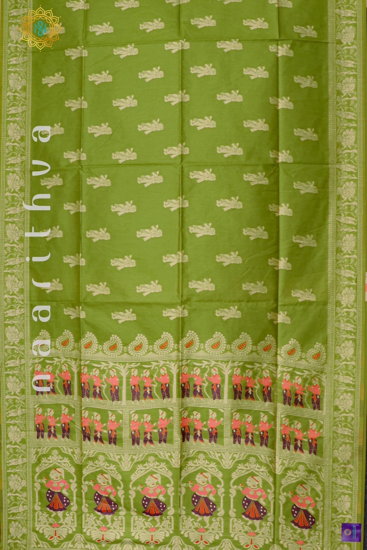 PARROT GREEN - POLY COTTON