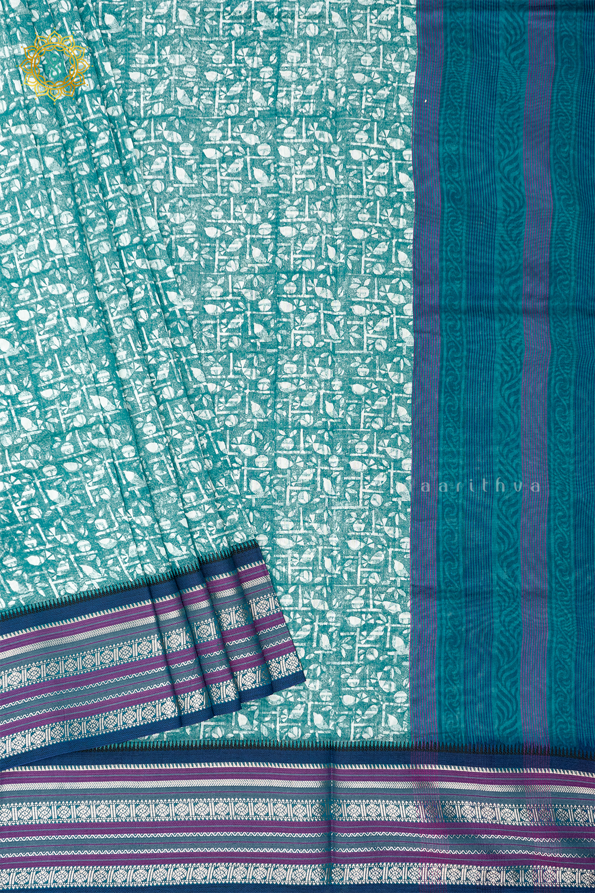 AQUA BLUE - HANDLOOM COTTON