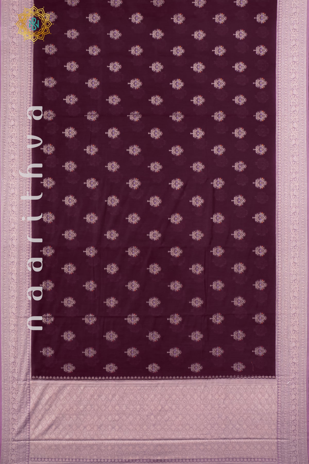 WINE WITH LIGHT PINK - JUTE COTTON