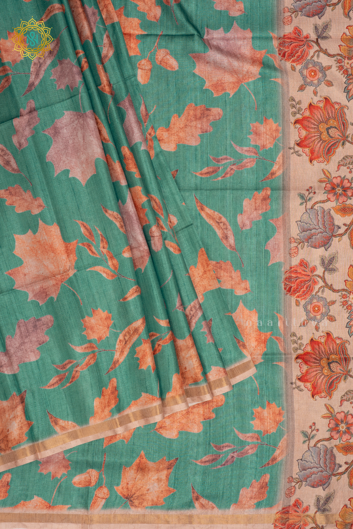 Aqua Green - Semi Kotha Crepe