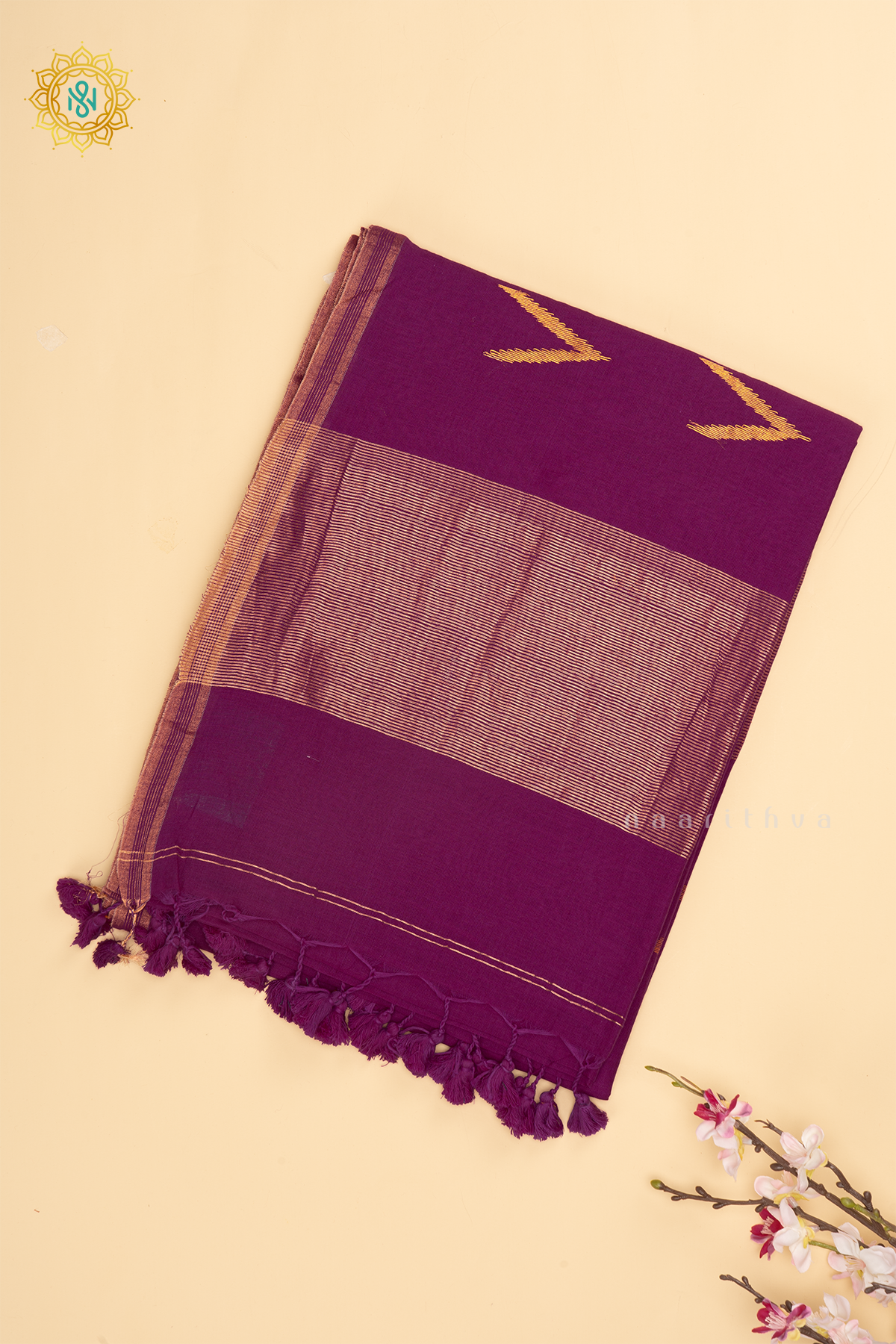 PURPLE -  MUL COTTON SAREE
