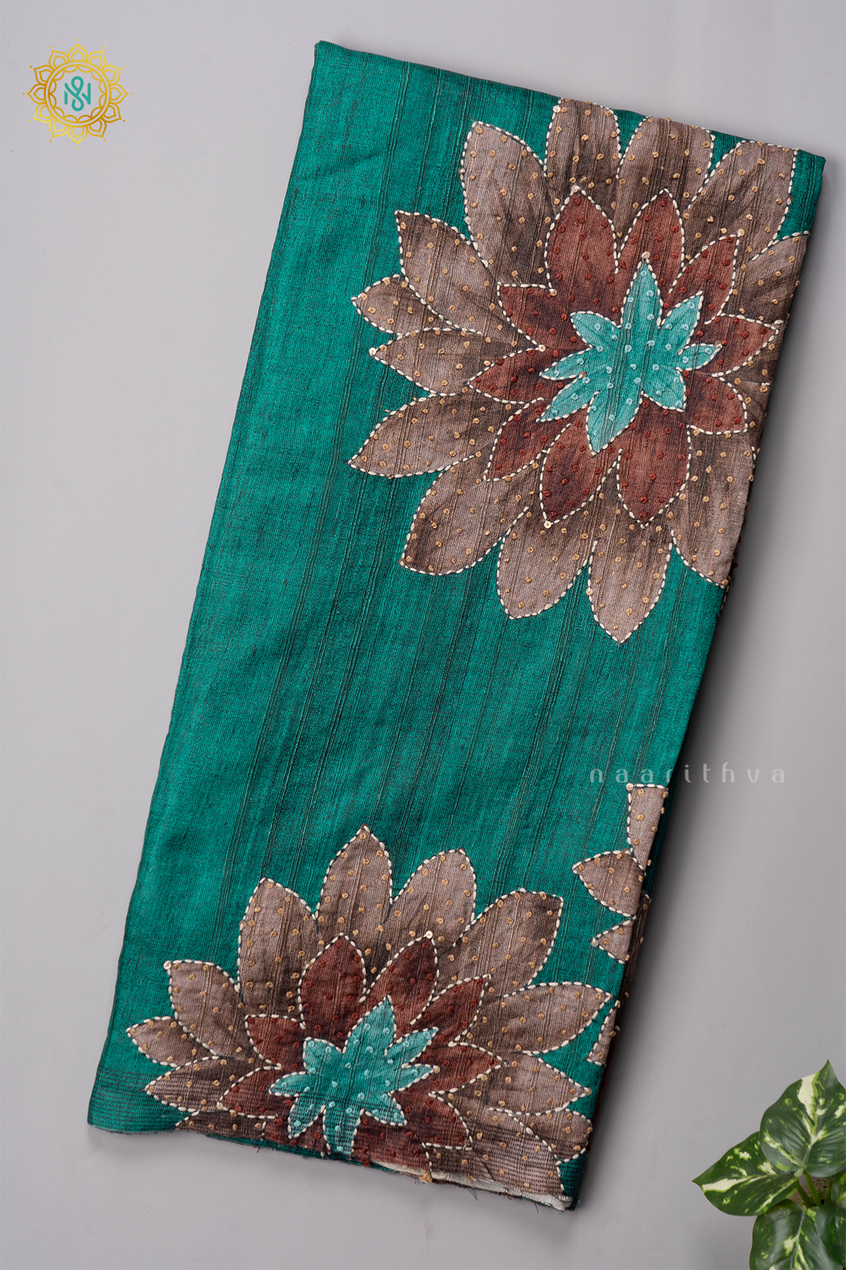 GREEN - KOTHA TUSSAR WITH KATHA WORK