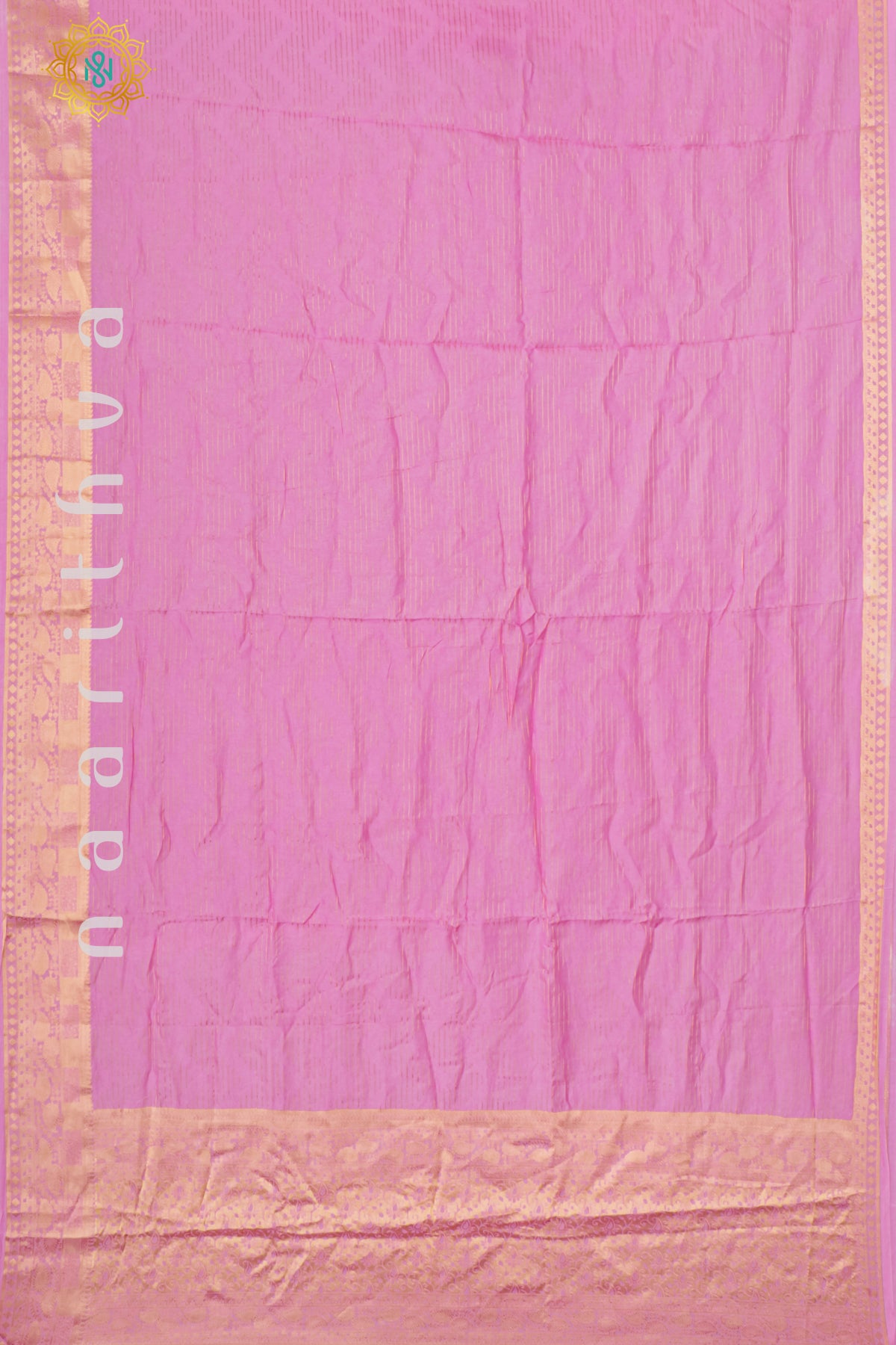 LIGHT PINK WITH RANI PINK - DOLA SILK