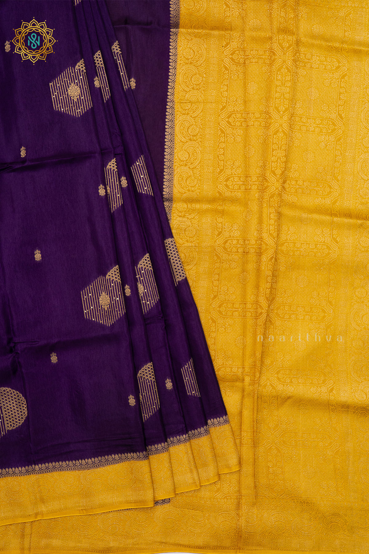 PURPLE WITH YELLOW - DOLA SILK