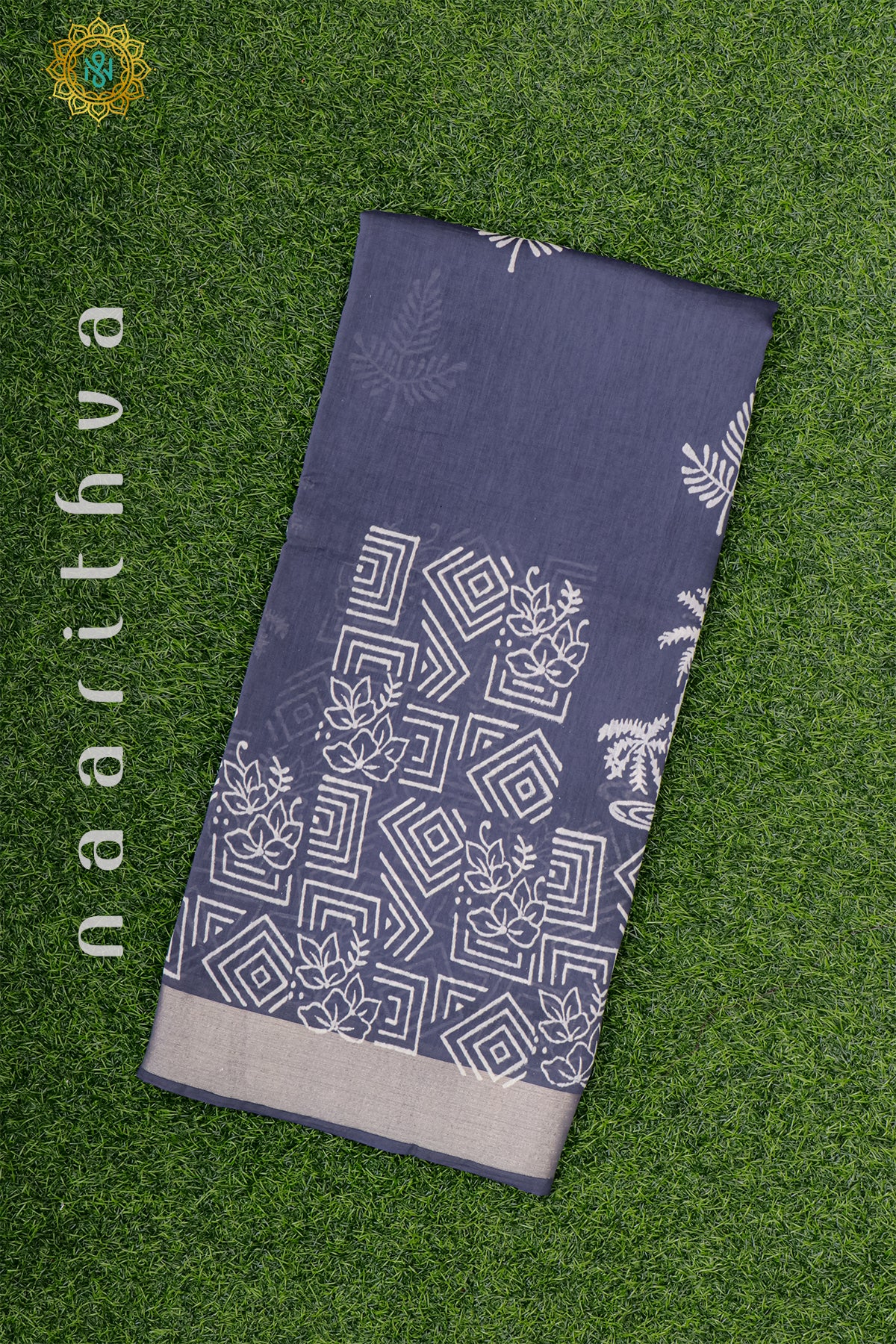 GREY - CHANDERI  COTTON