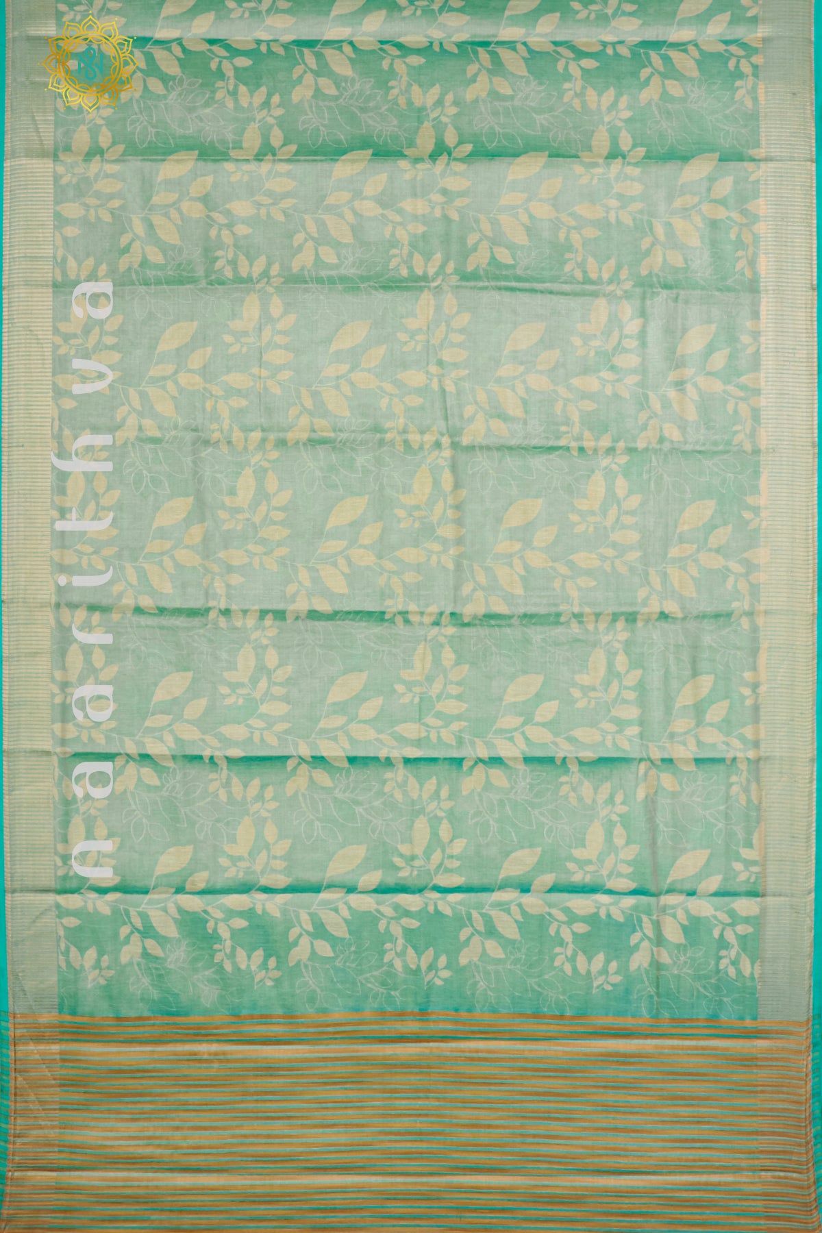 AQUA GREEN - TISSUE SAREE