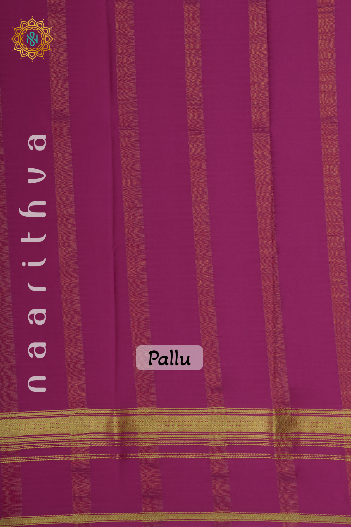 BEIGE WITH PINK - PURE MYSORE CREPE SILK