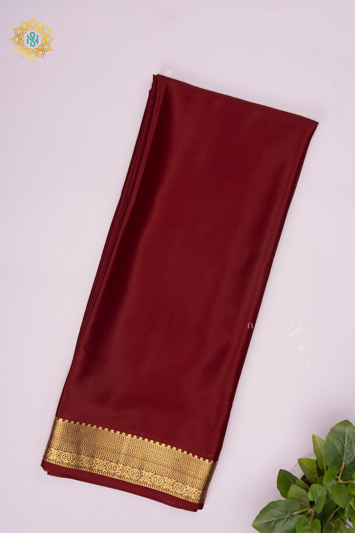 MAROON - PURE MYSORE CREPE SILK
