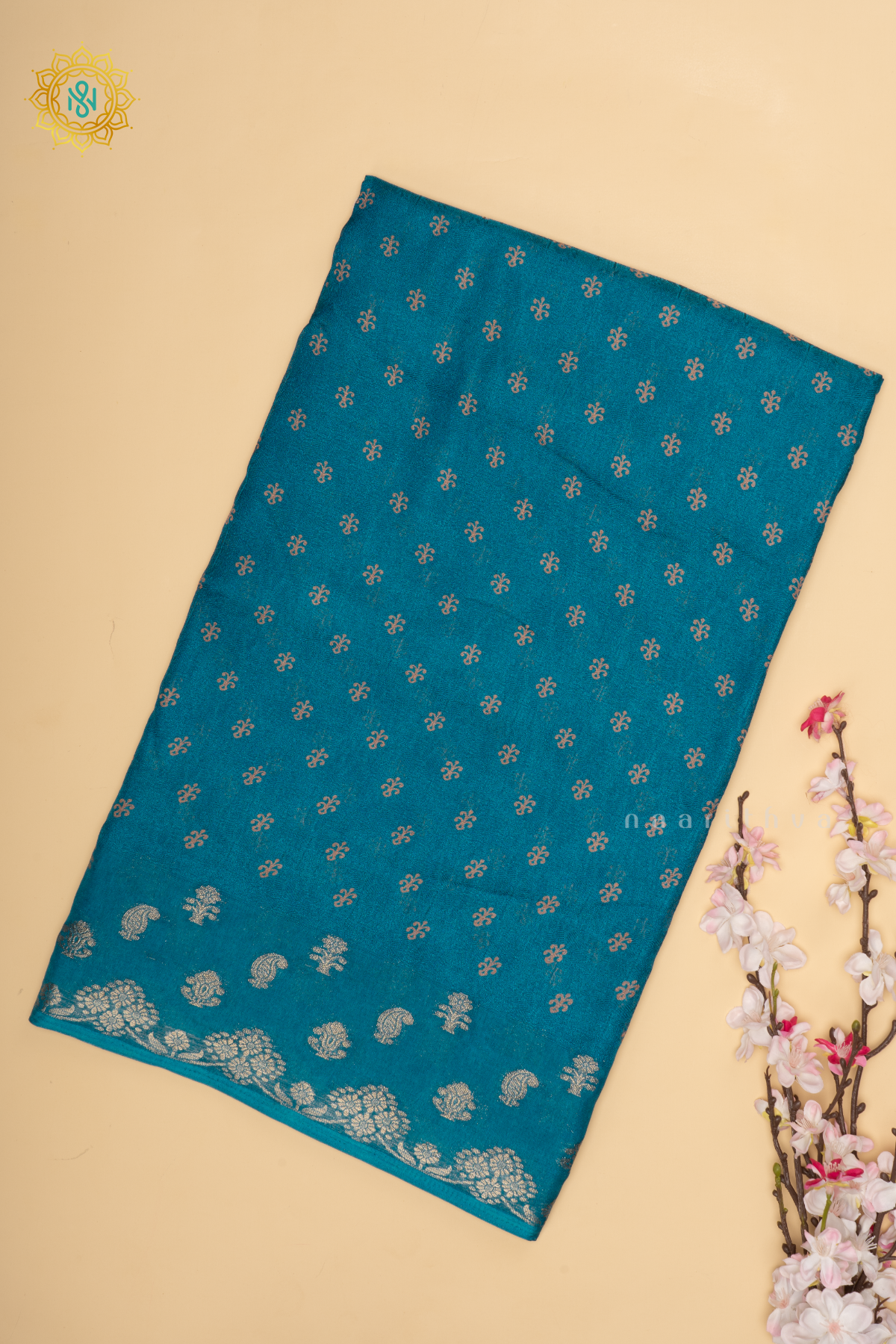 SKY BLUE - SEMI GEORGETTE SAREE