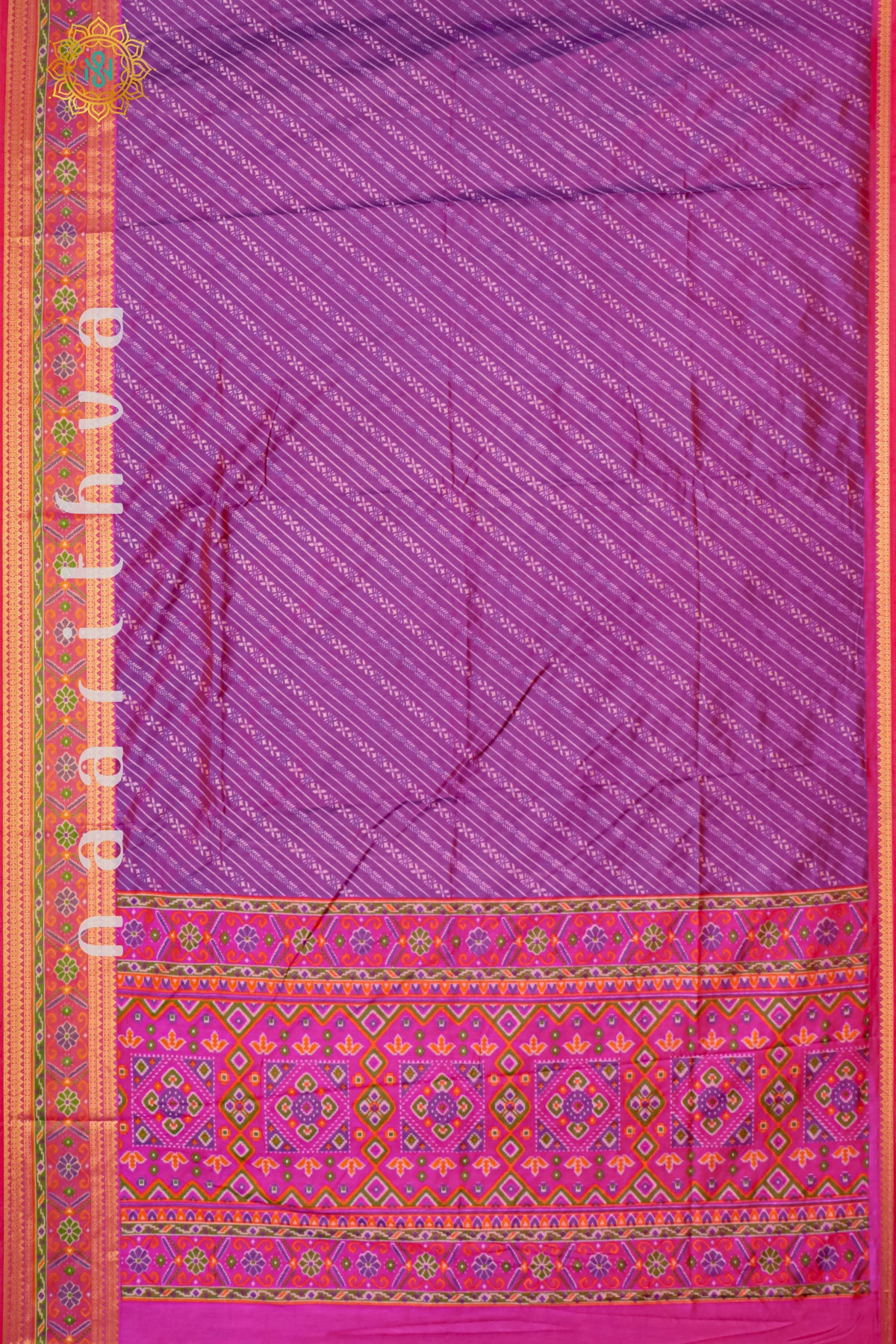 DUAL SHADE OF MAGNETA WITH PINK - SEMI CREPE SILK