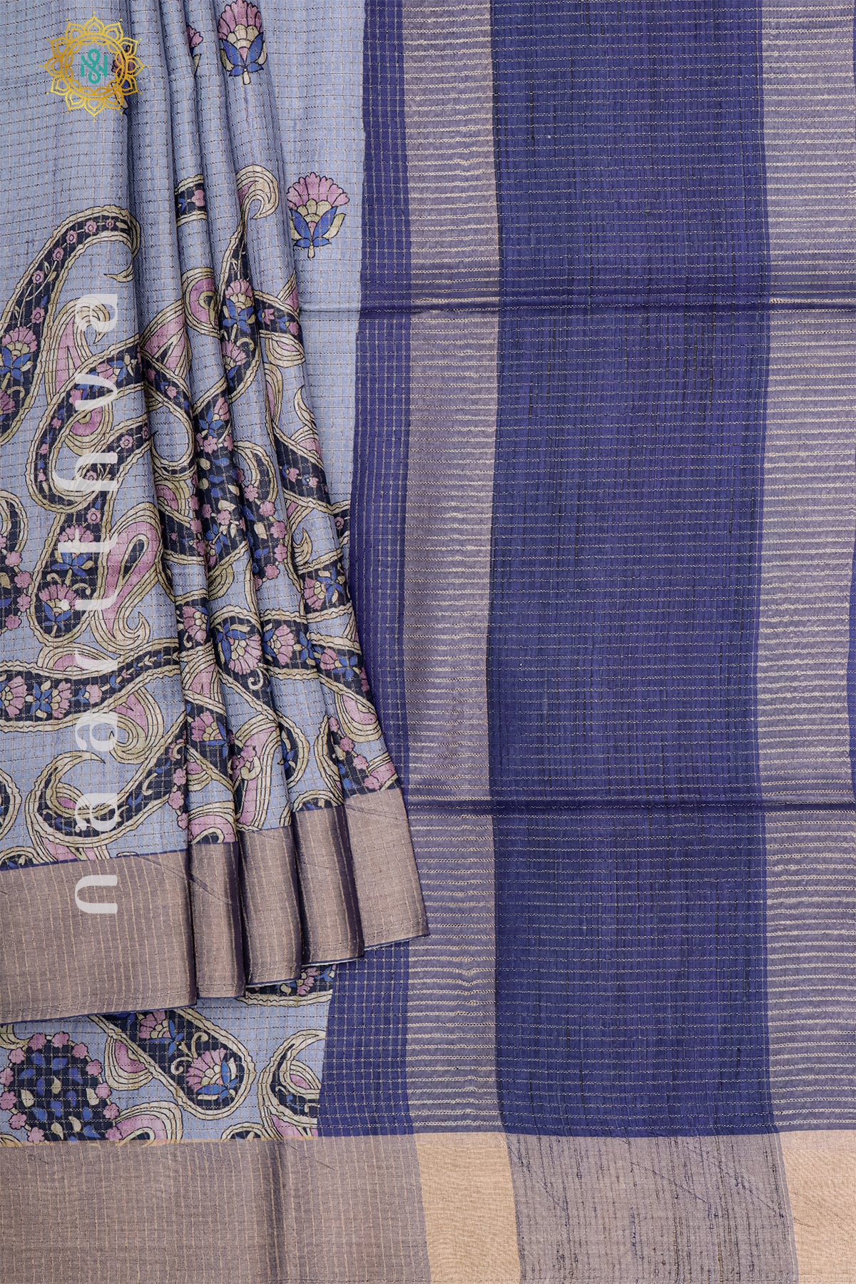 BLUE - SEMI TUSSAR SILK