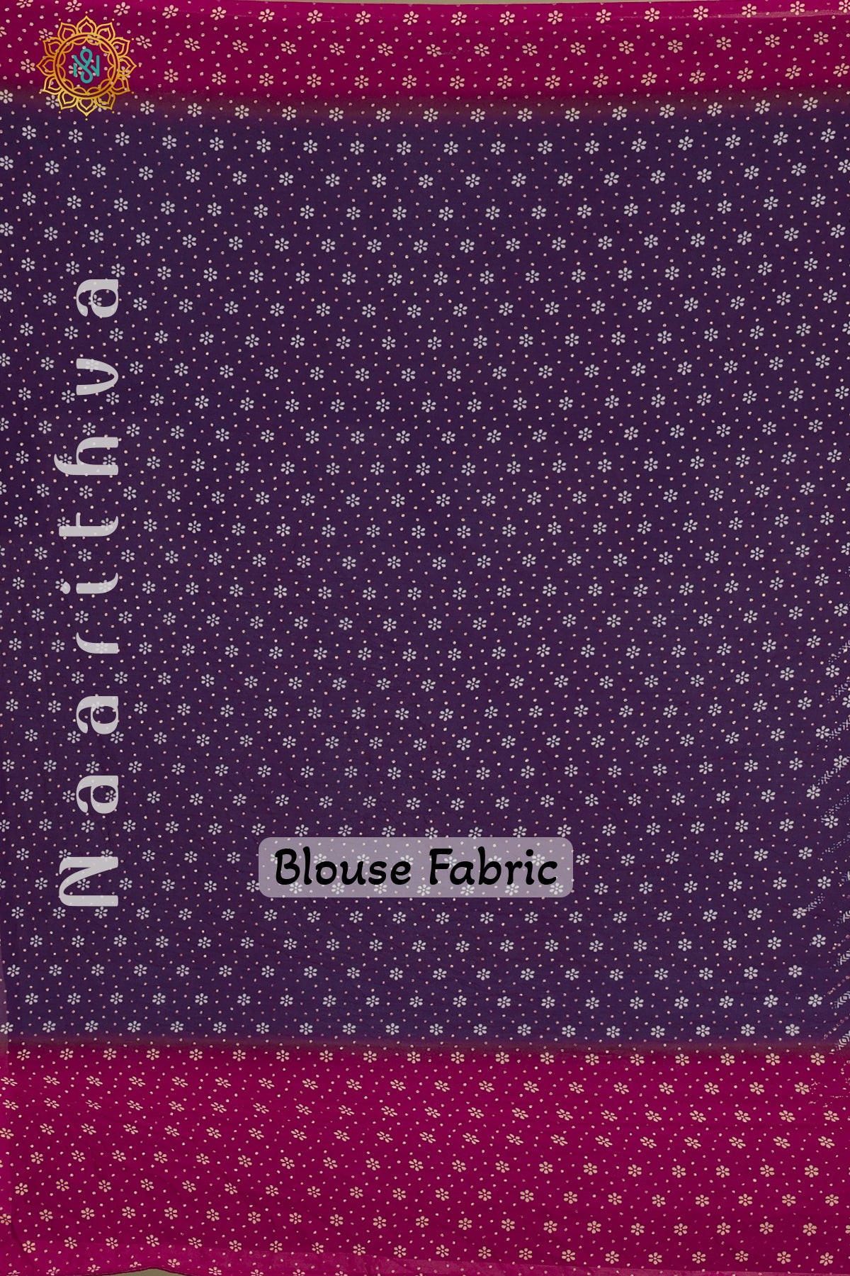 PURPLE WITH PINK - CRUSHED CHIFFON WITH FOIL PRINT