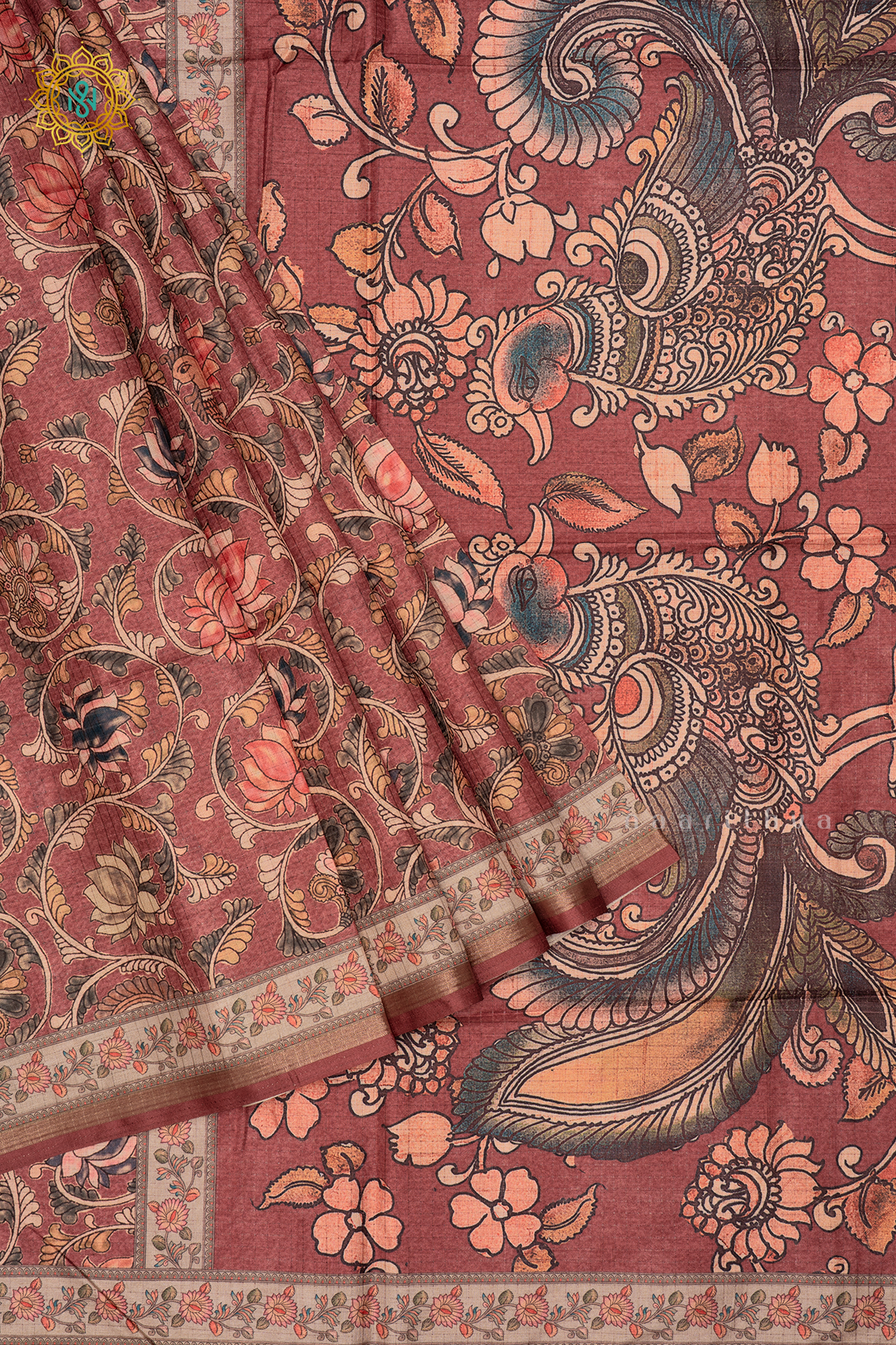 MAROON - SEMI TUSSAR SILK SAREE