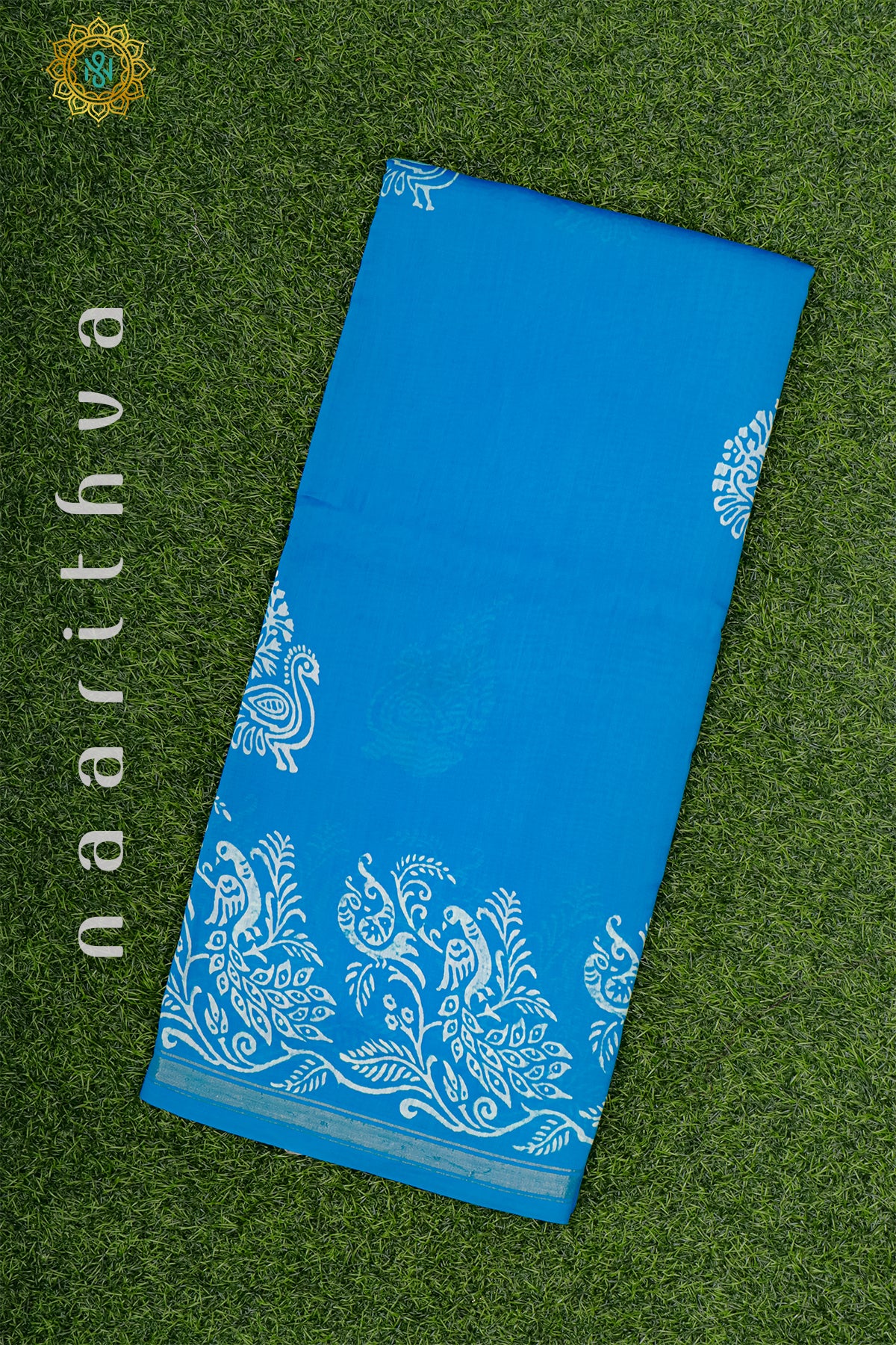 SKY BLUE - CHANDERI SILK COTTON