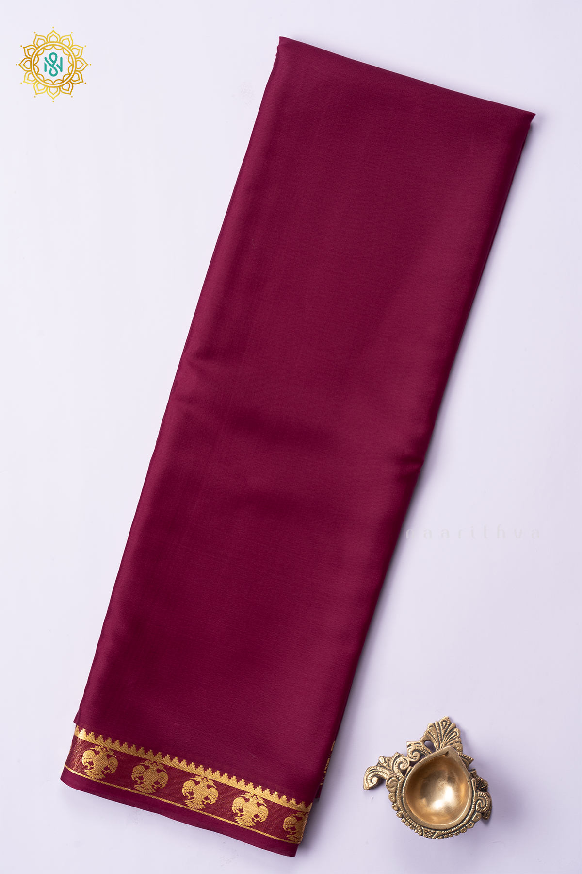 WINE - PURE MYSORE CREPE SILK