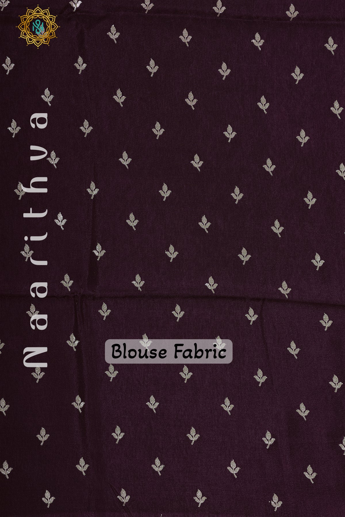 PISTA GREEN WITH WINE - SEMI CREPE SILK
