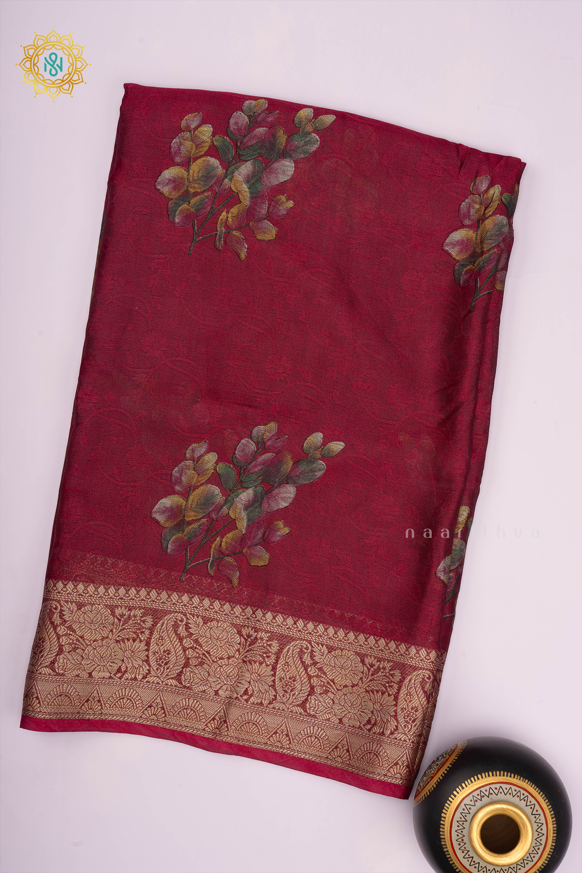 MAROON - SEMI GEORGETTE