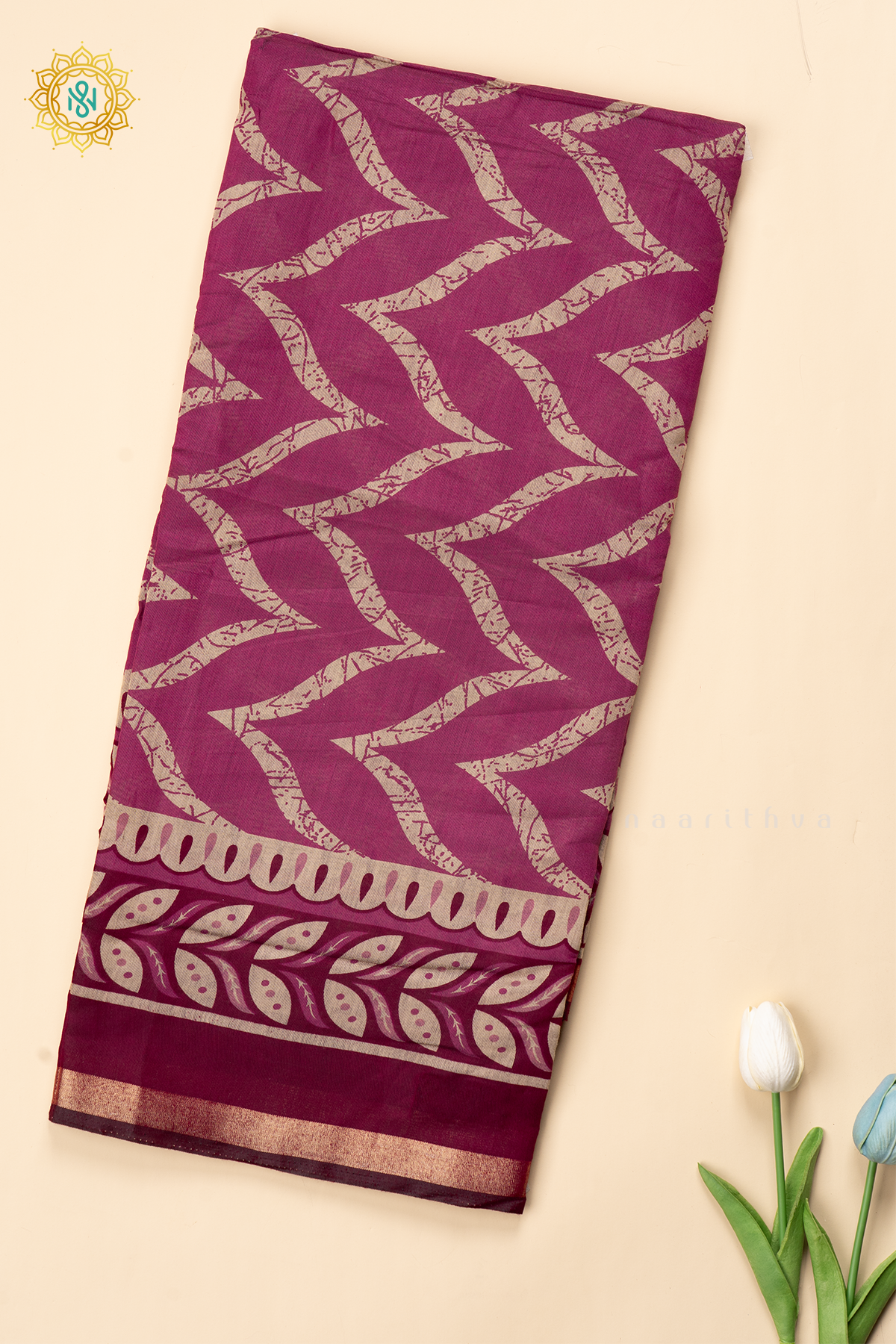 LIGHT PINK WITH WINE - SOFT COTTON
