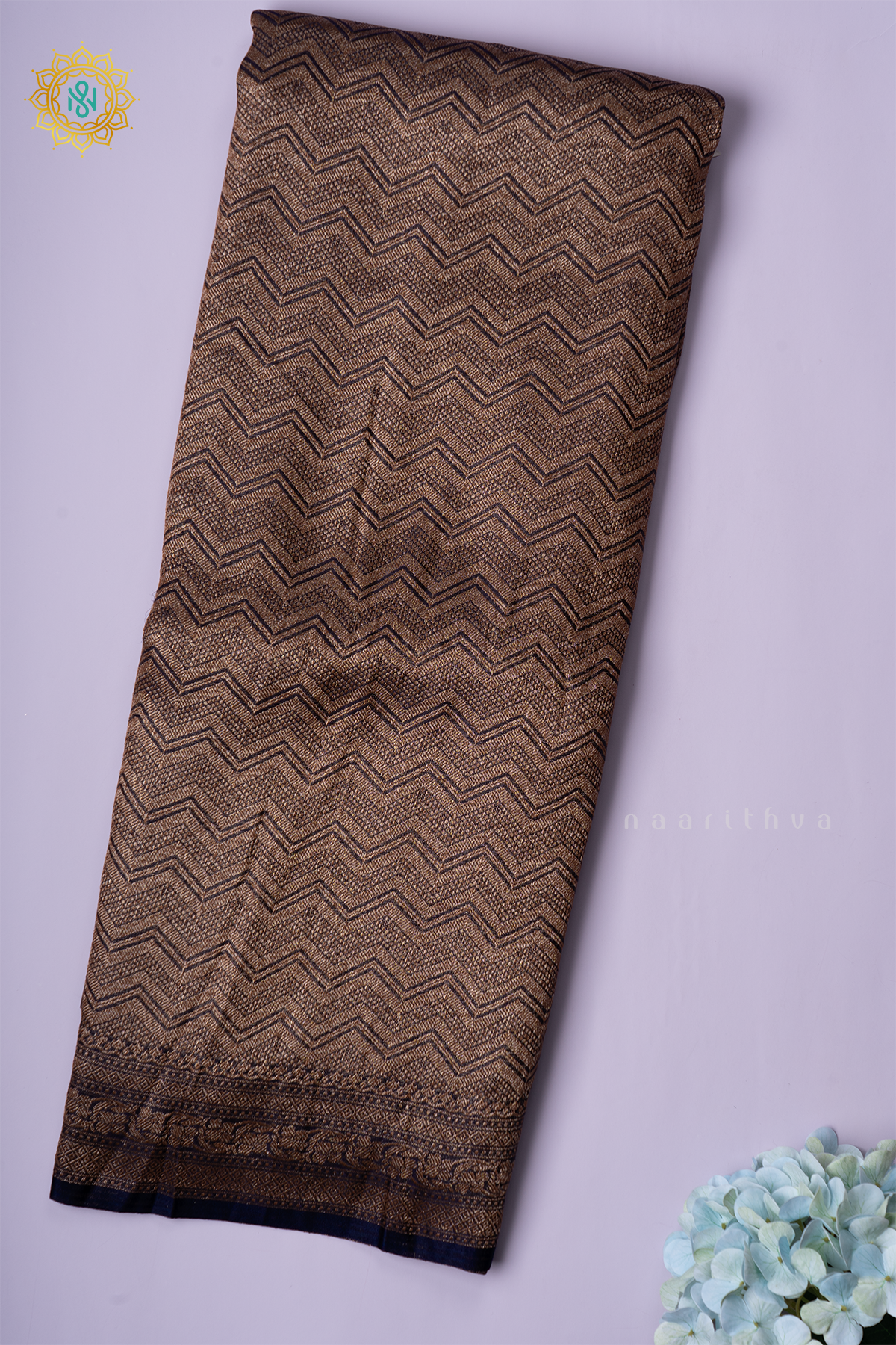 NAVY BLUE - SATIN  BANARASI