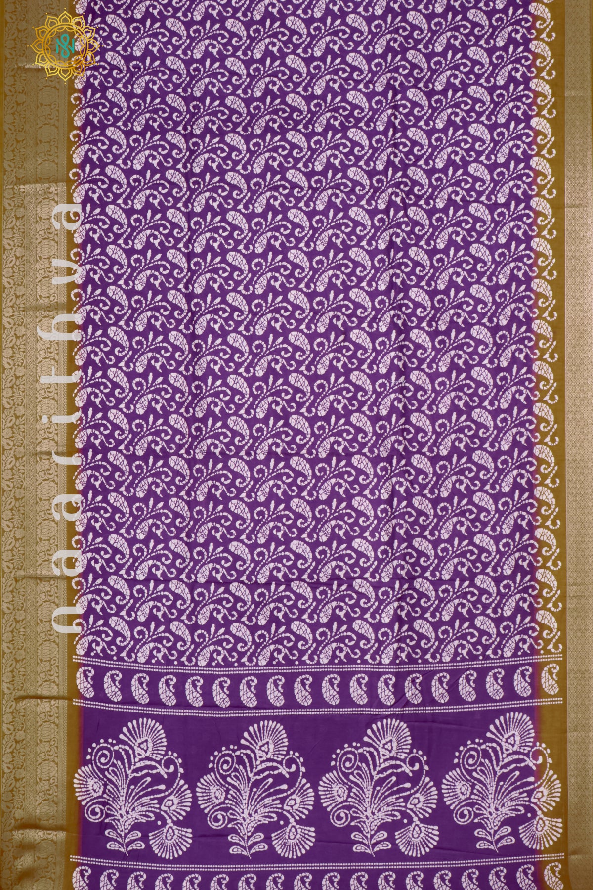 PURPLE WITH BROWN - DOLA SILK