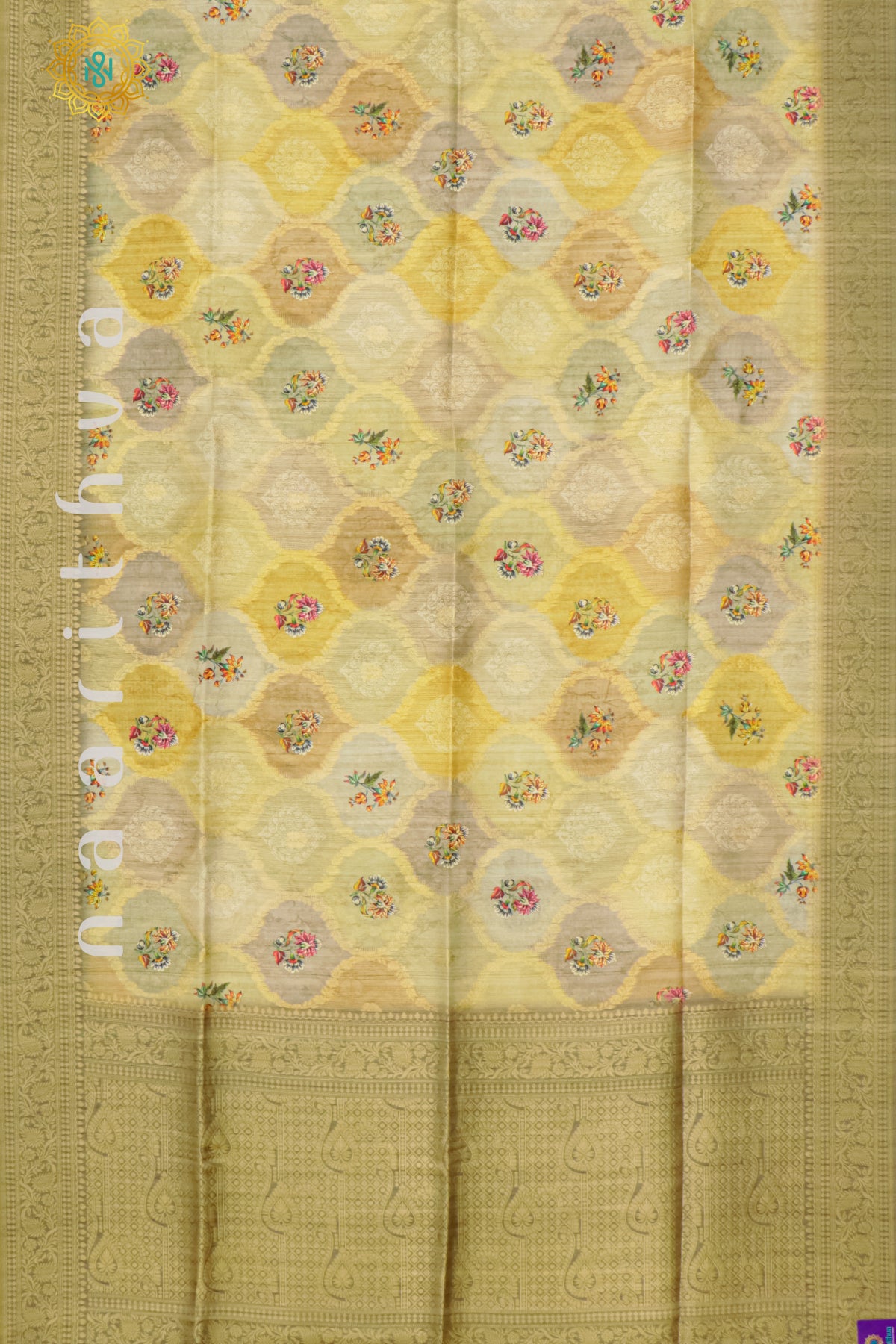 OLIVE GREEN - CHANDERI SILK COTTON