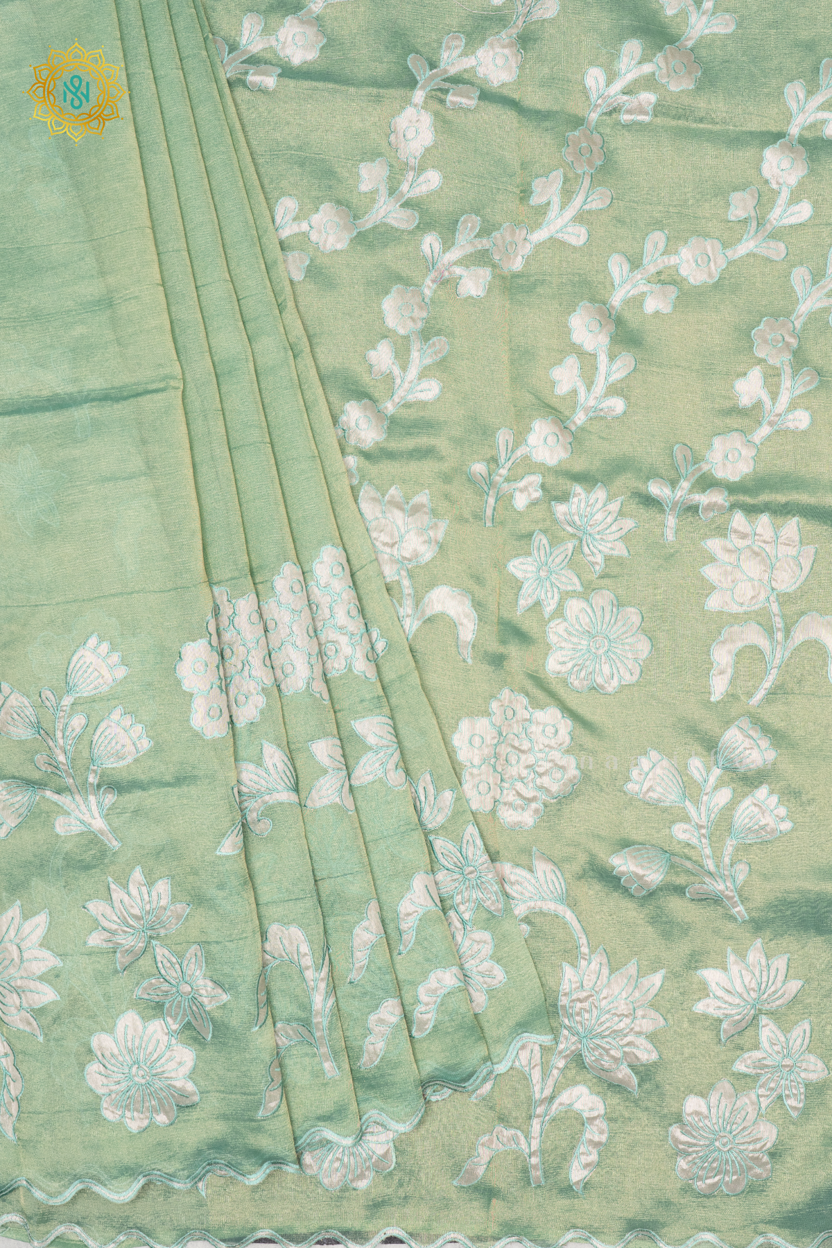 AQUA GREEN - TISSUE ORGANZA