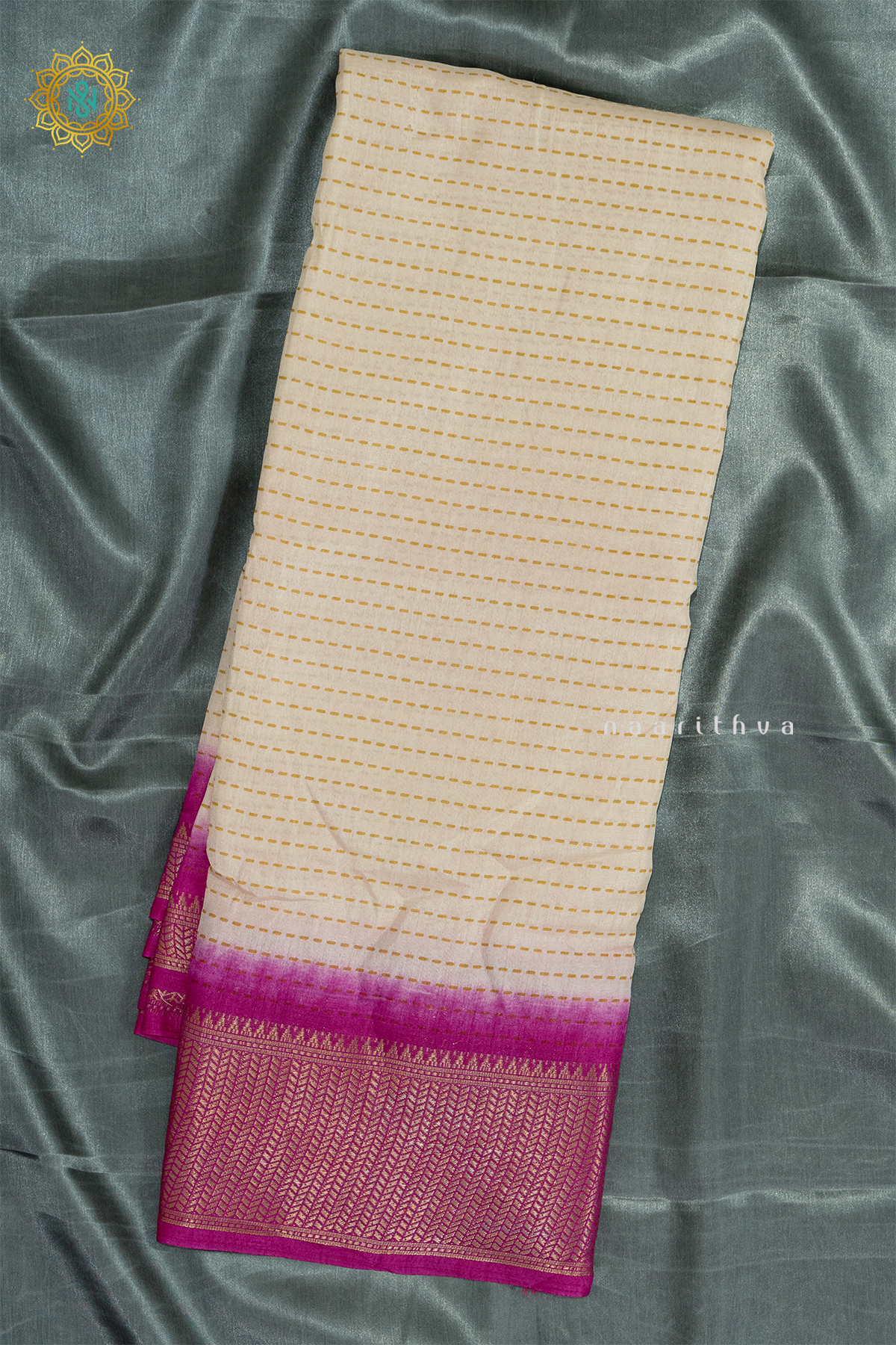 WHITE WITH PINK - DOLA SILK
