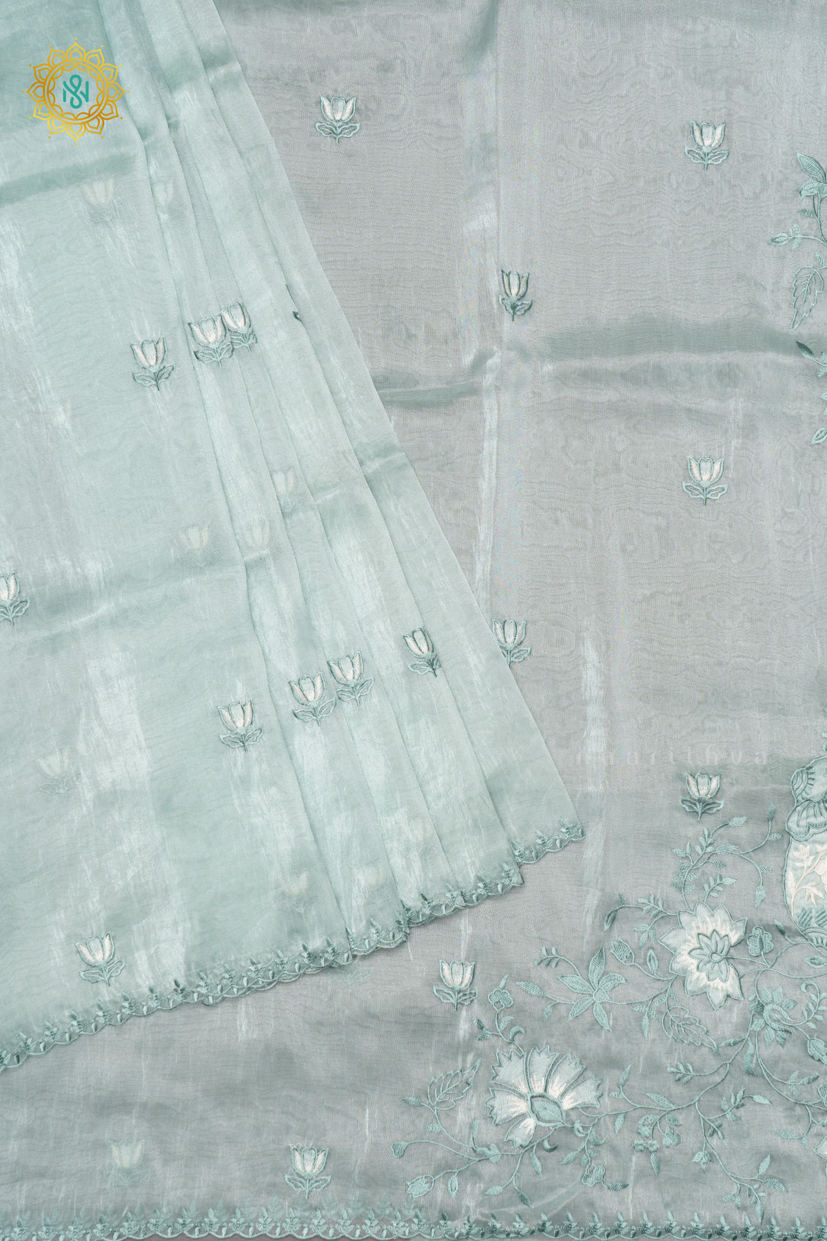 AQUA BLUE - TISSUE ORGANZA