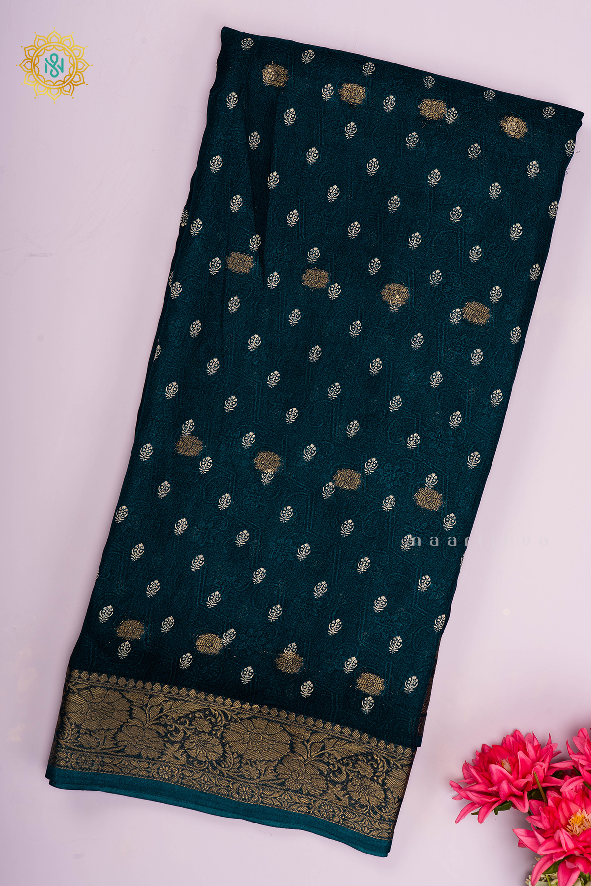 PEACOCK BLUE - SEMI GEORGETTE