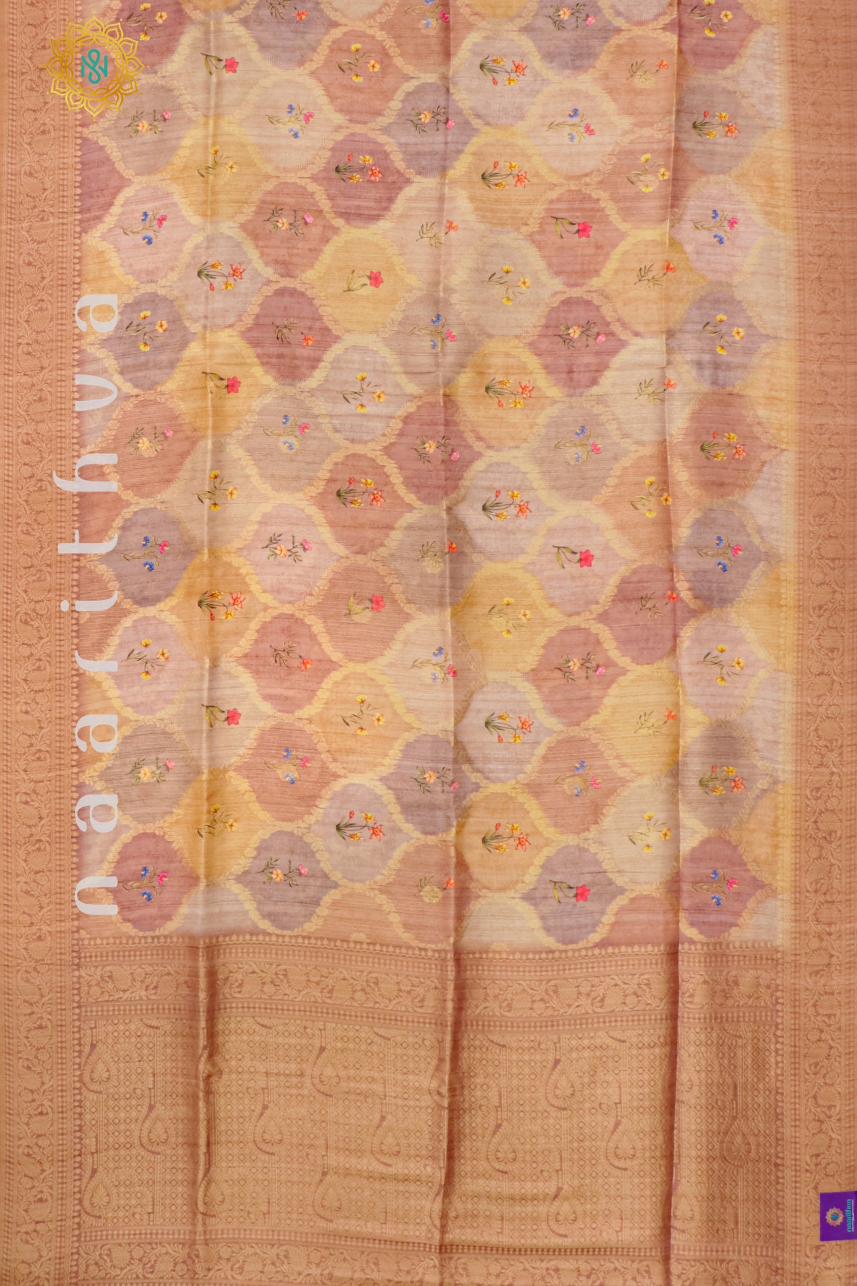 MAUVE WITH BROWN - CHANDERI SILK COTTON