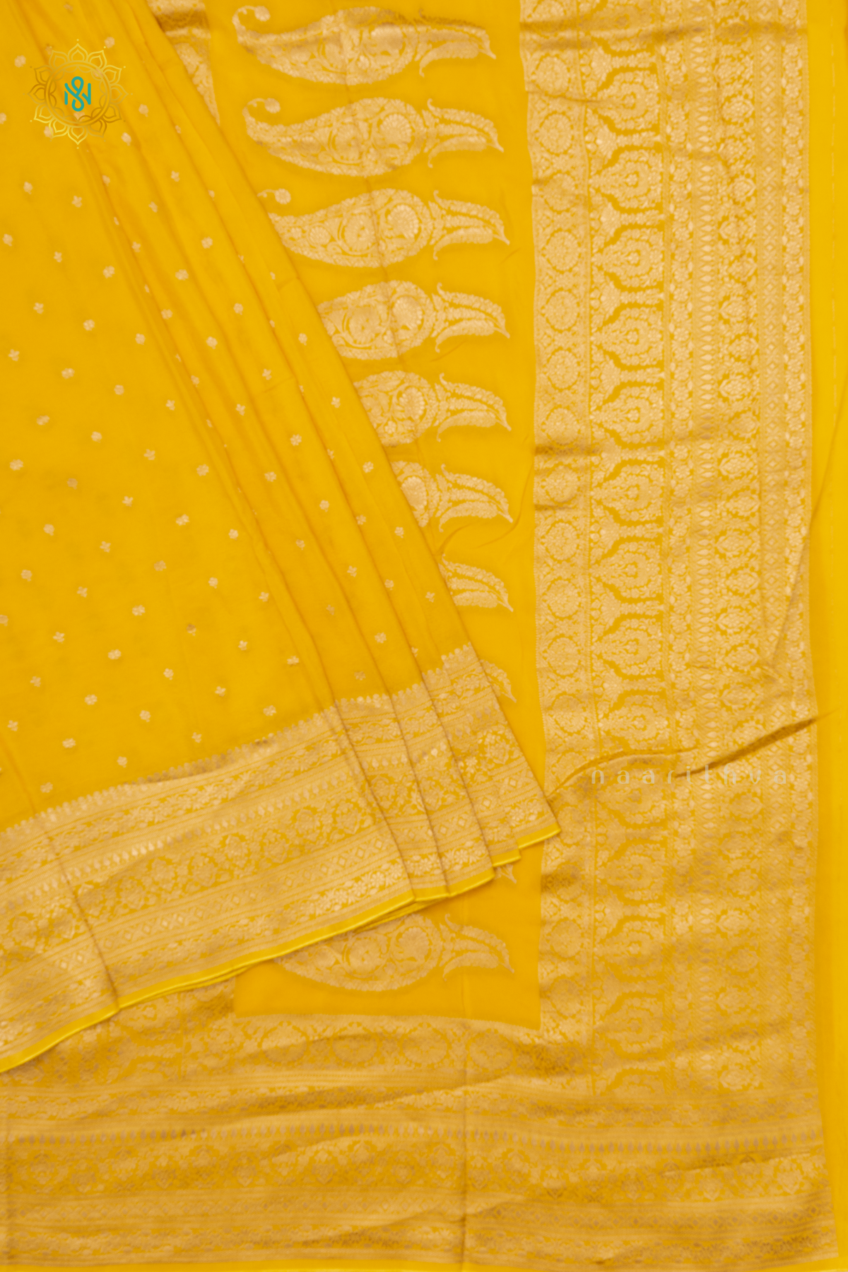 YELLOW - SEMI BANARASI CREPE