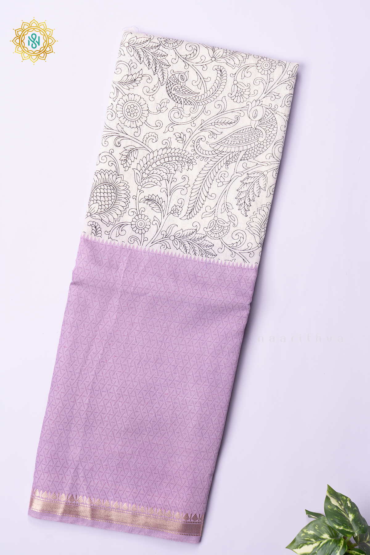 WHITE WITH LAVENDER - BUTTER CREPE