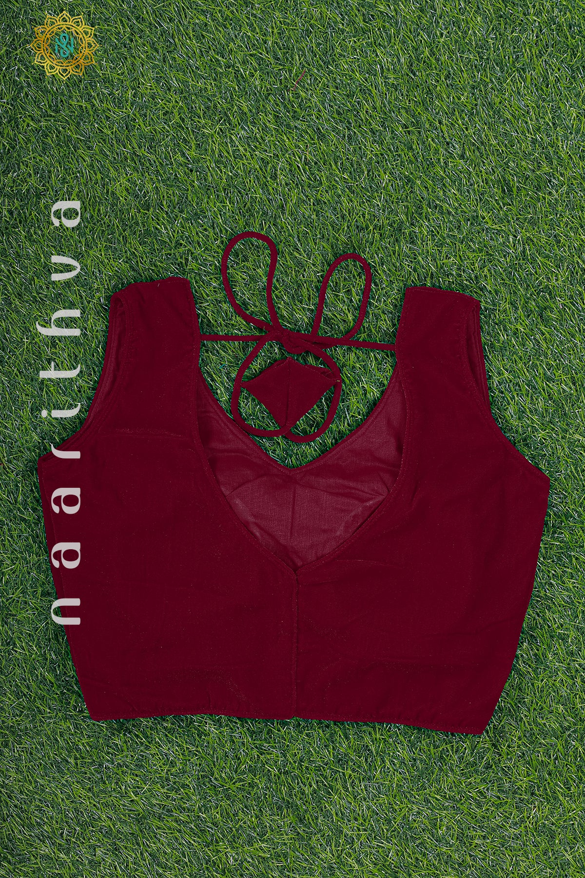 MAROON - READYMADE BLOUSE VELVET SLEEVELESS BLOUSE