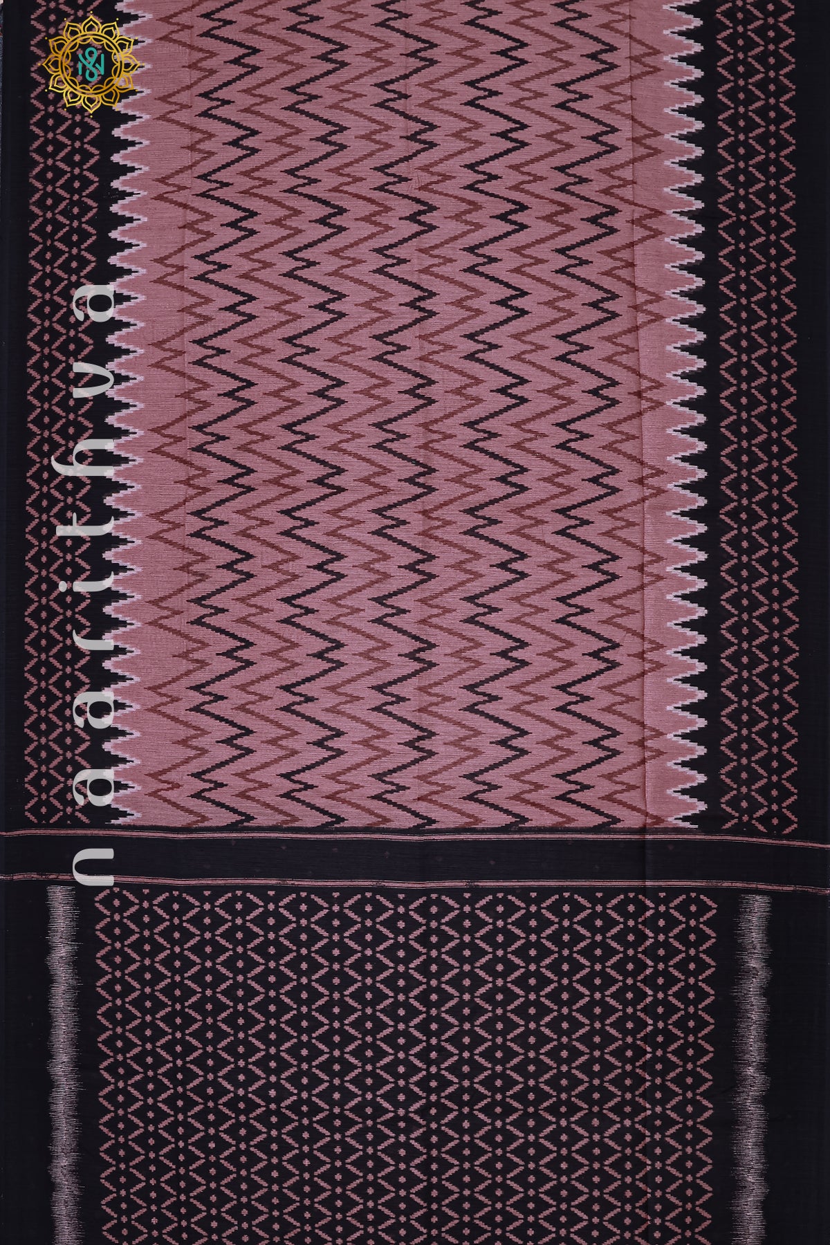 BLACK WITH PINK - JUTE COTTON