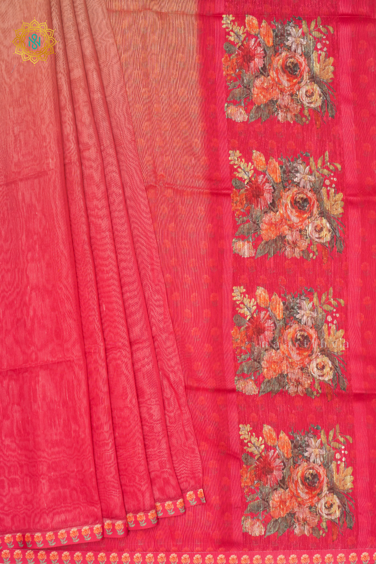 DUAL SHADE OF PINK - LINEN BY COTTON
