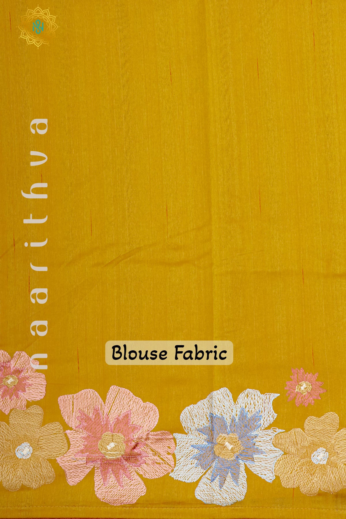 YELLOW - SEMI TUSSAR SILK WITH EMBROIDER